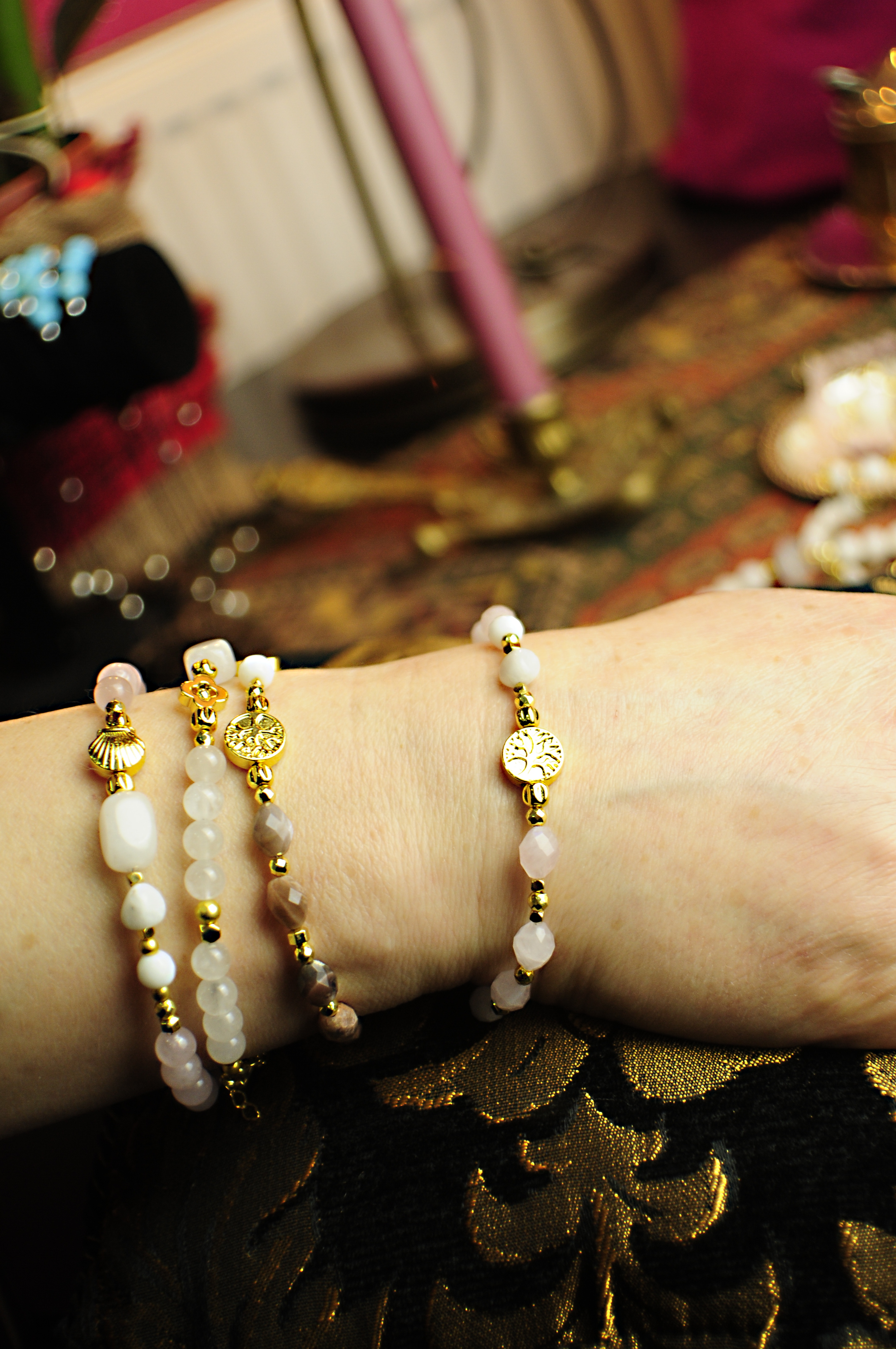 Bransoletka z kamieniem słonecznym - 379a