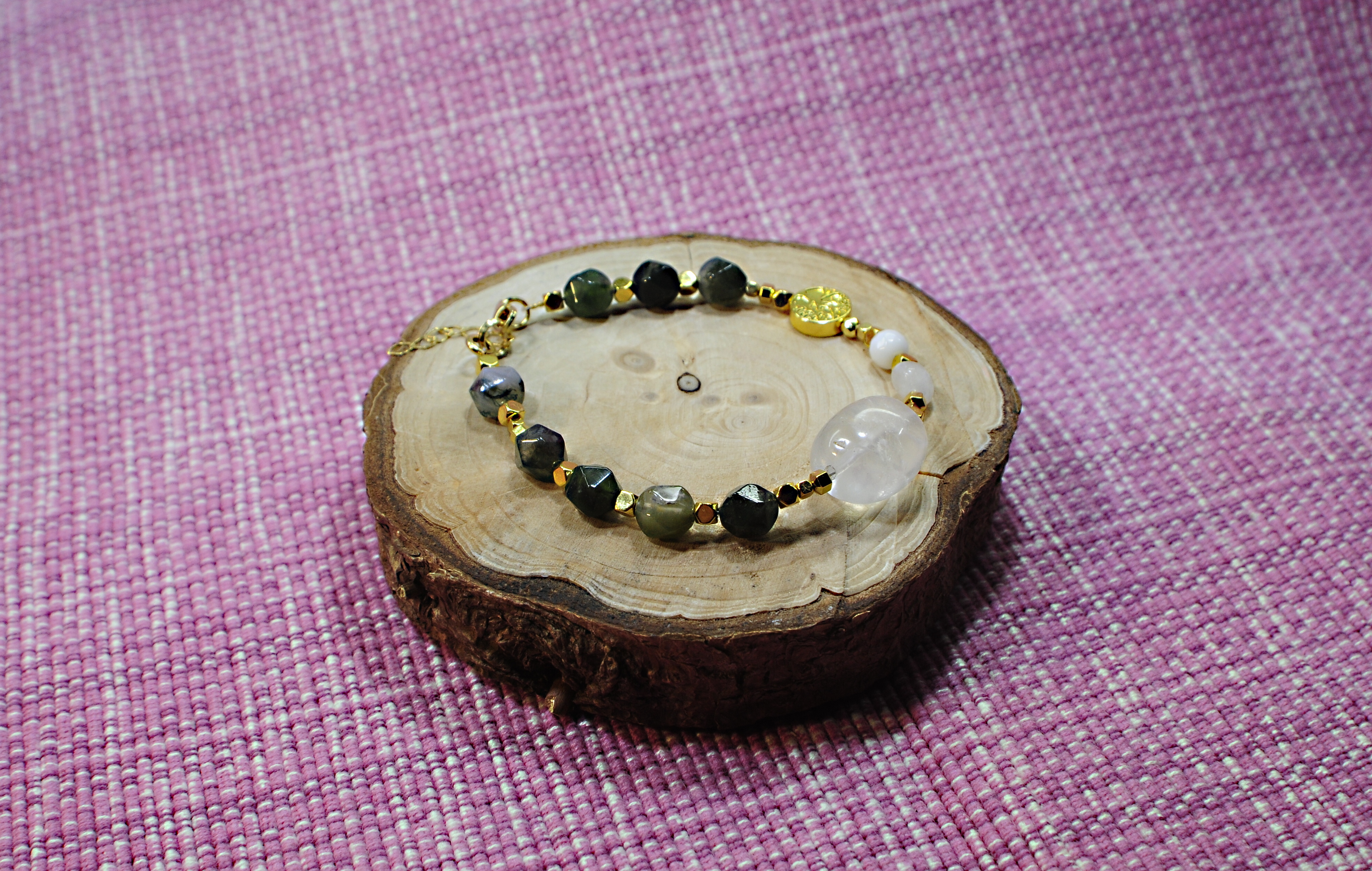 Bransoletka z agatem - 376a