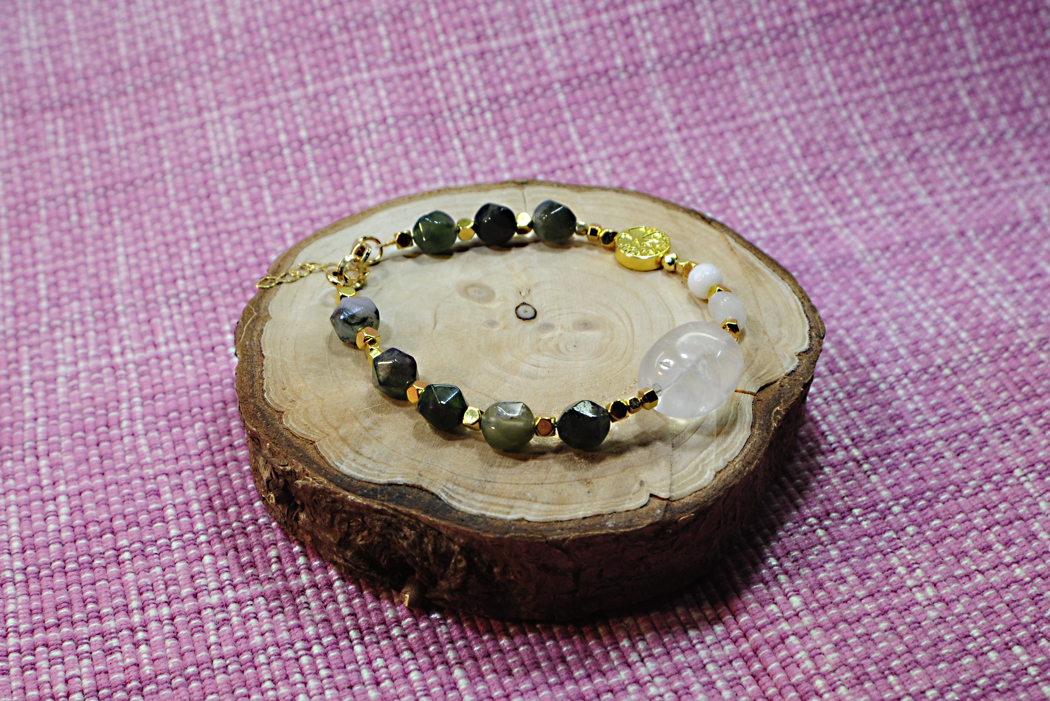 Bransoletka z agatem - 376a