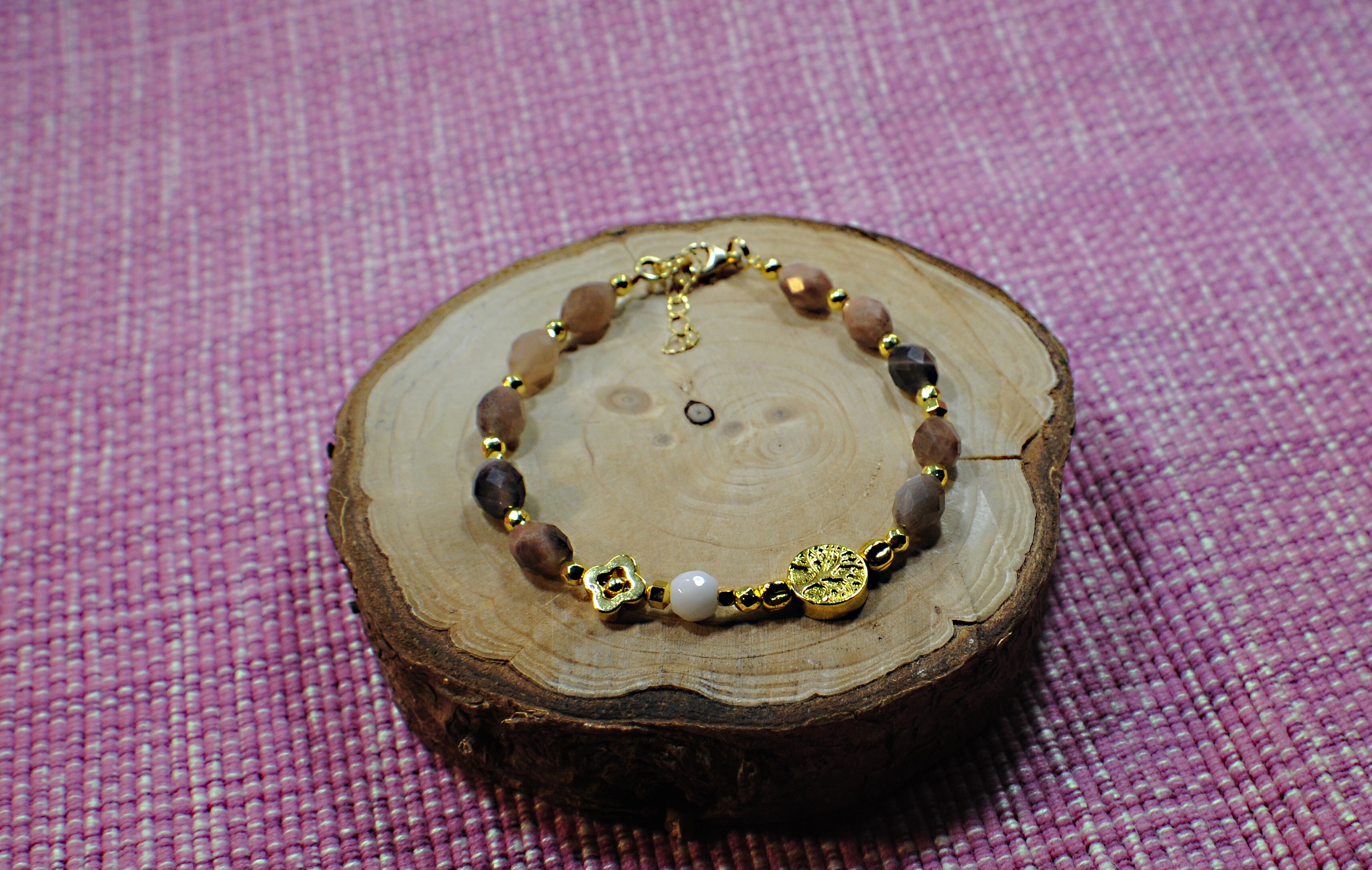 Bransoletka z kamieniem słonecznym - 379a