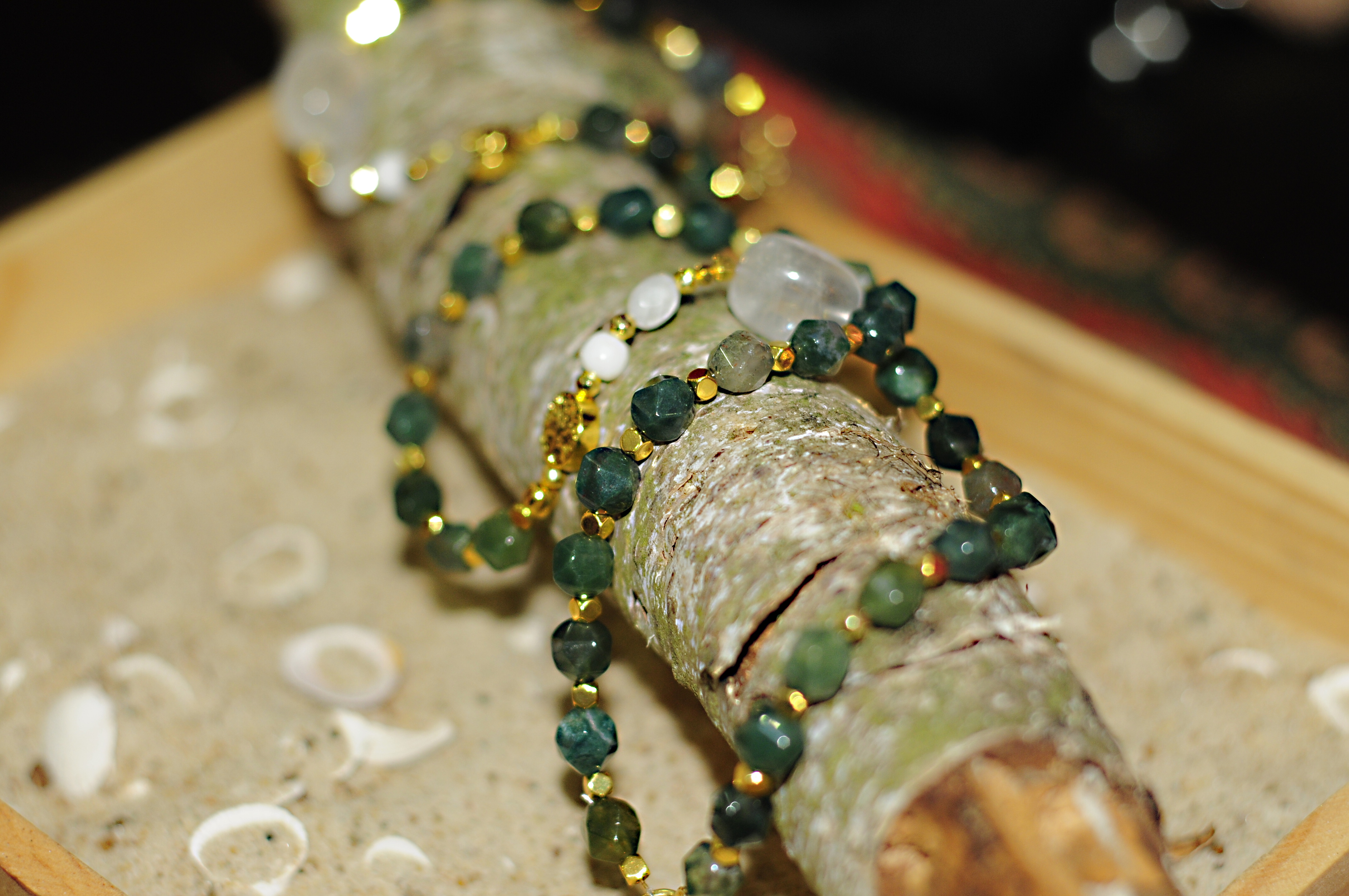 Naszyjnik i bransoletka z agatem - nr kat. 376 i 376a