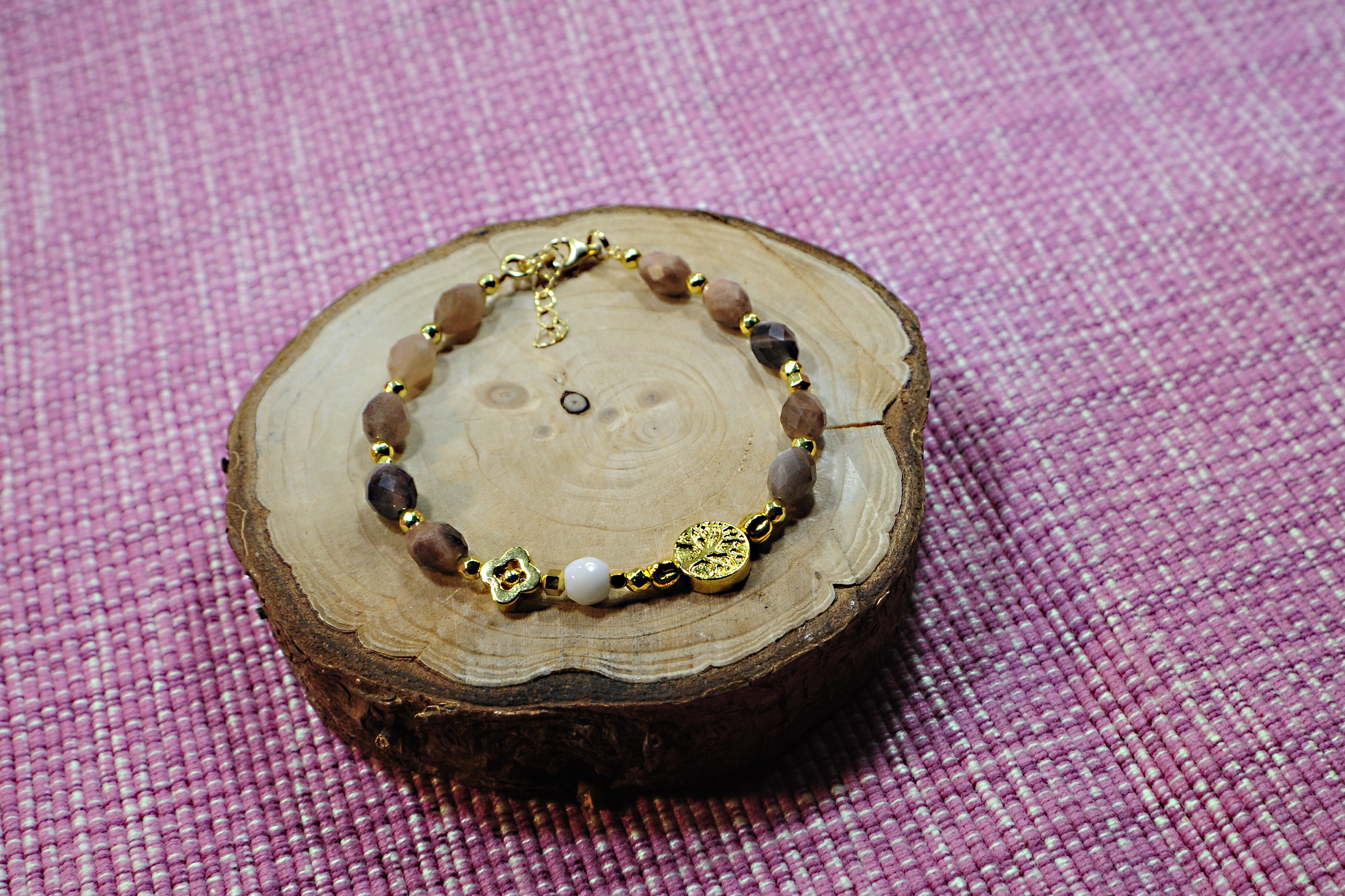 Bransoletka z kamieniem słonecznym - 379a