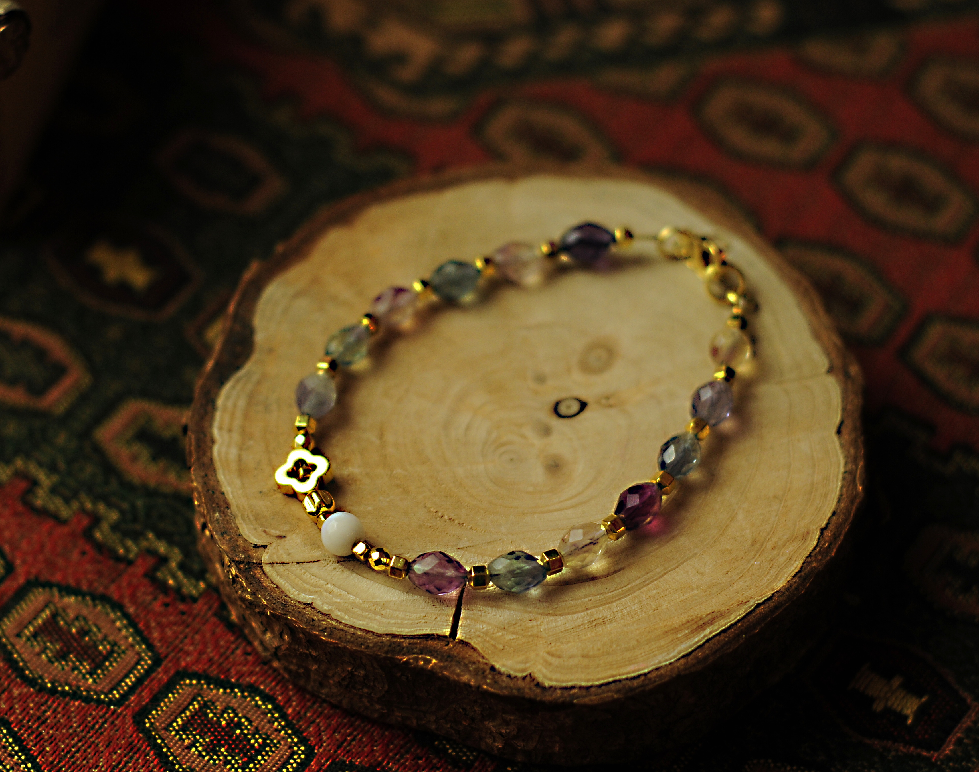 Bransoletka z fluorytem - 385a