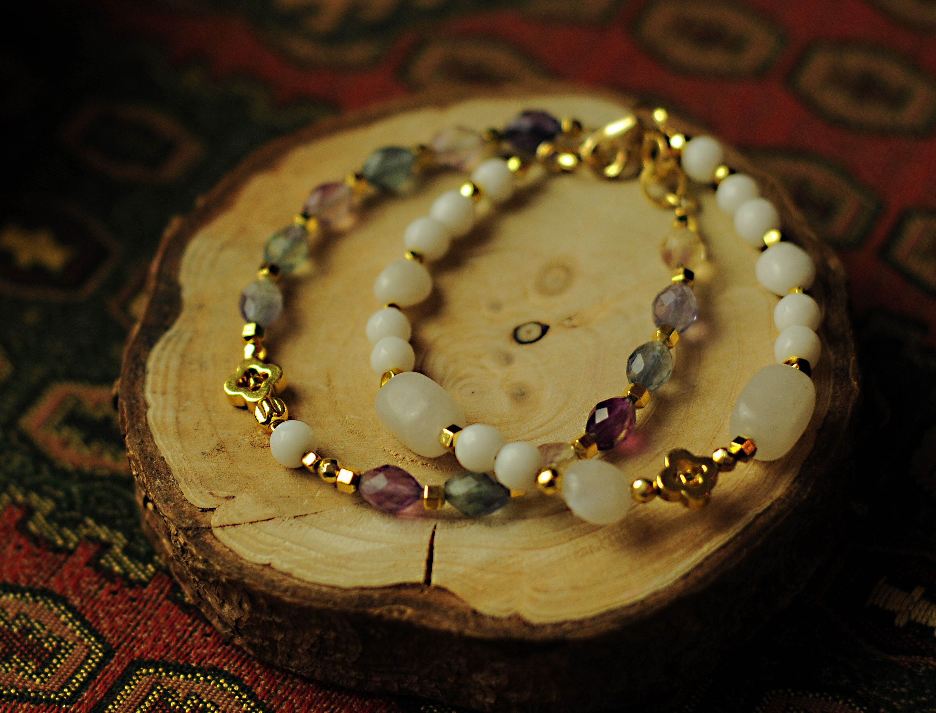 Bransoletka z agatem - 383a