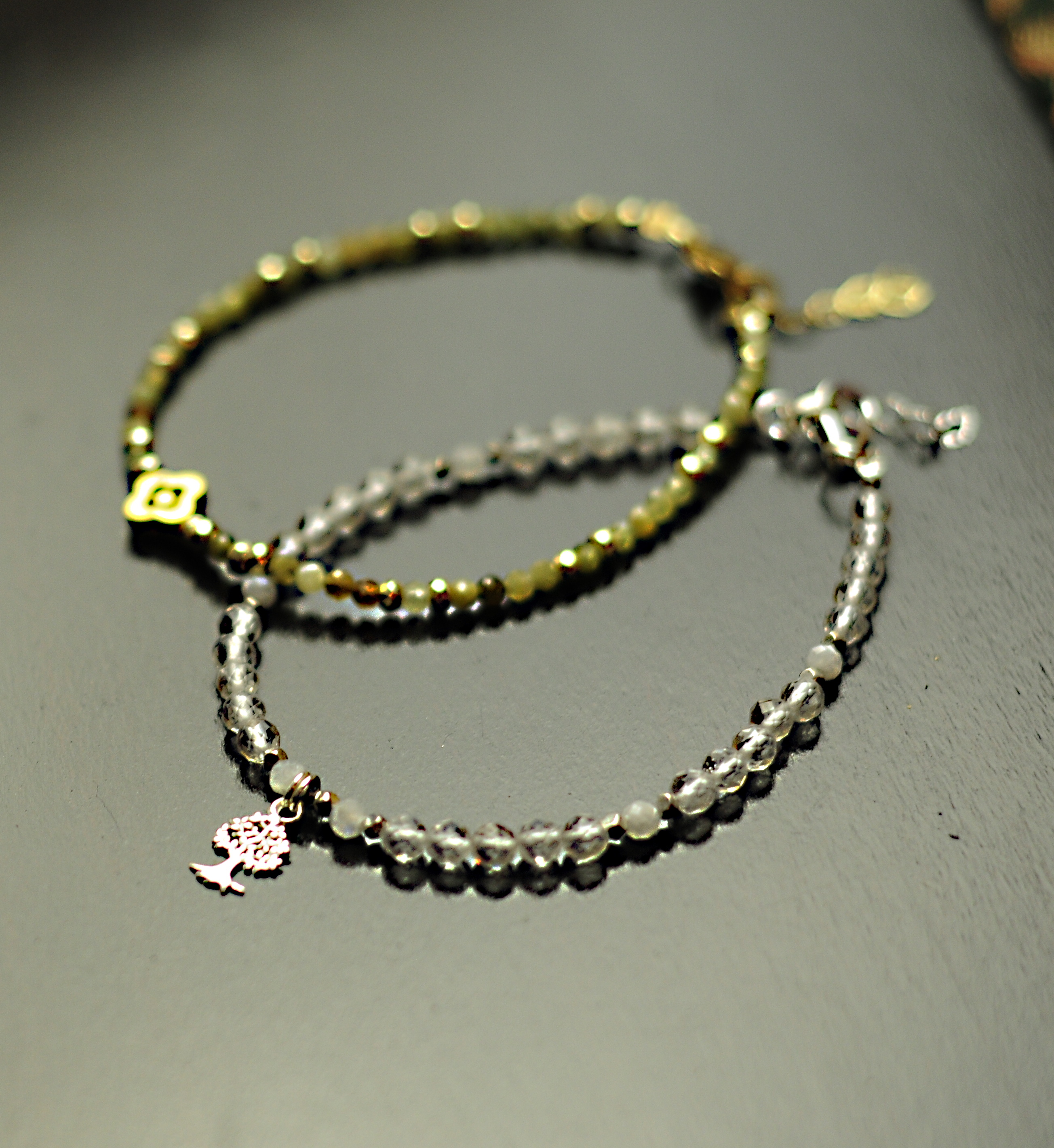 Bransoletka z kryształem górskim - nr kat. 387a