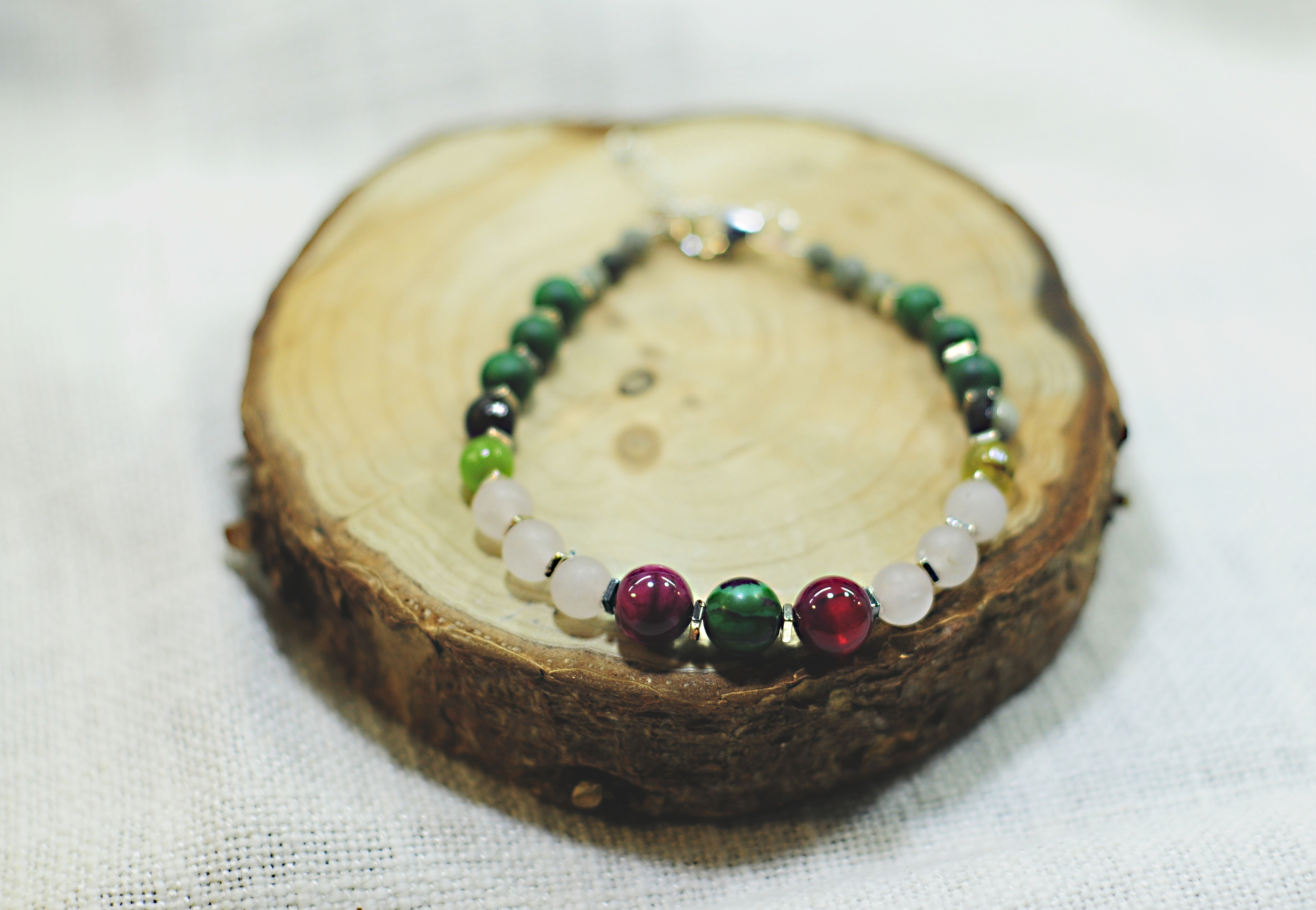 Bransoletka z kryształem górskim - nr kat. 395a