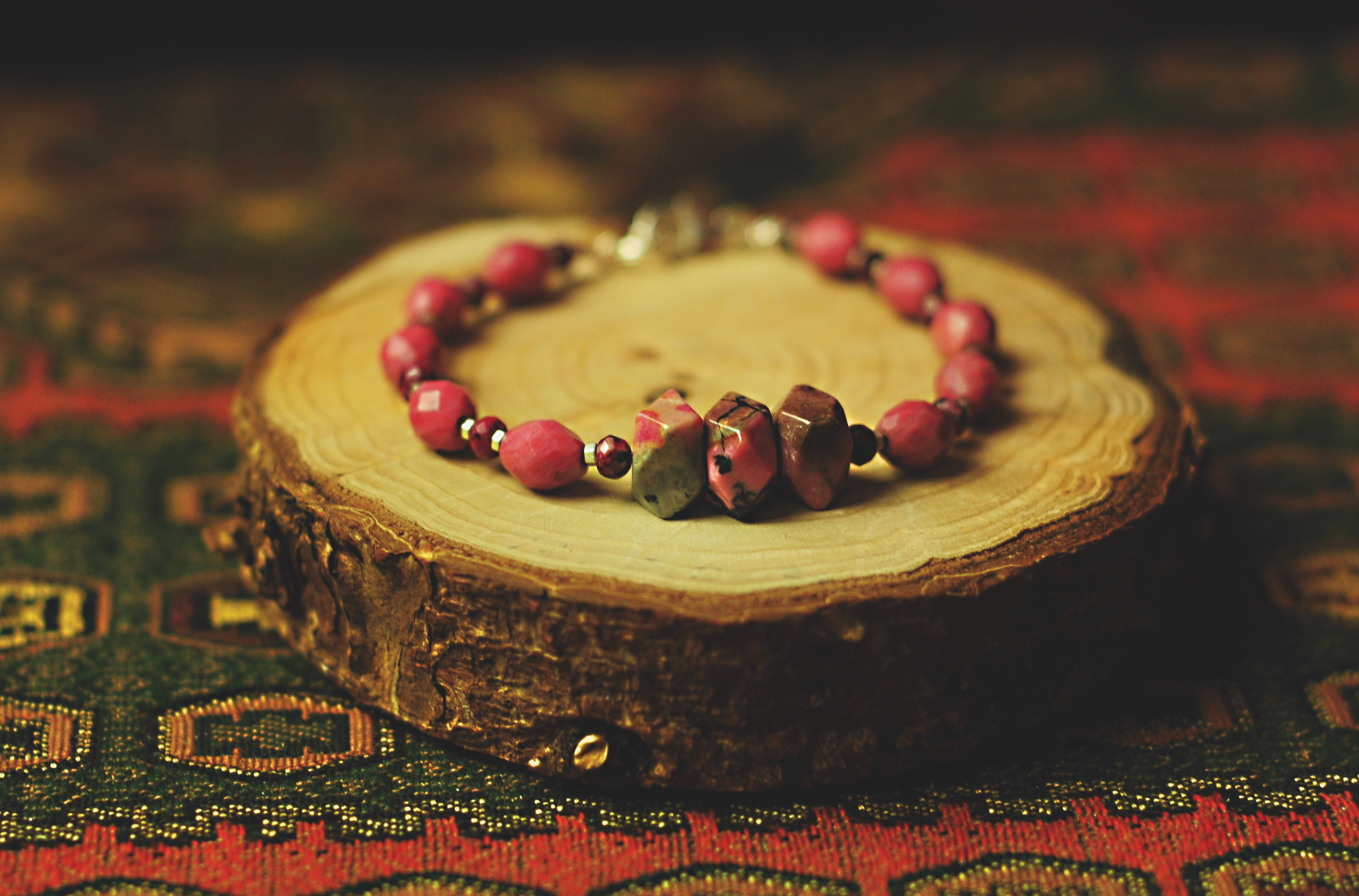 Bransoletka z rodonitem - nr kat. 398a