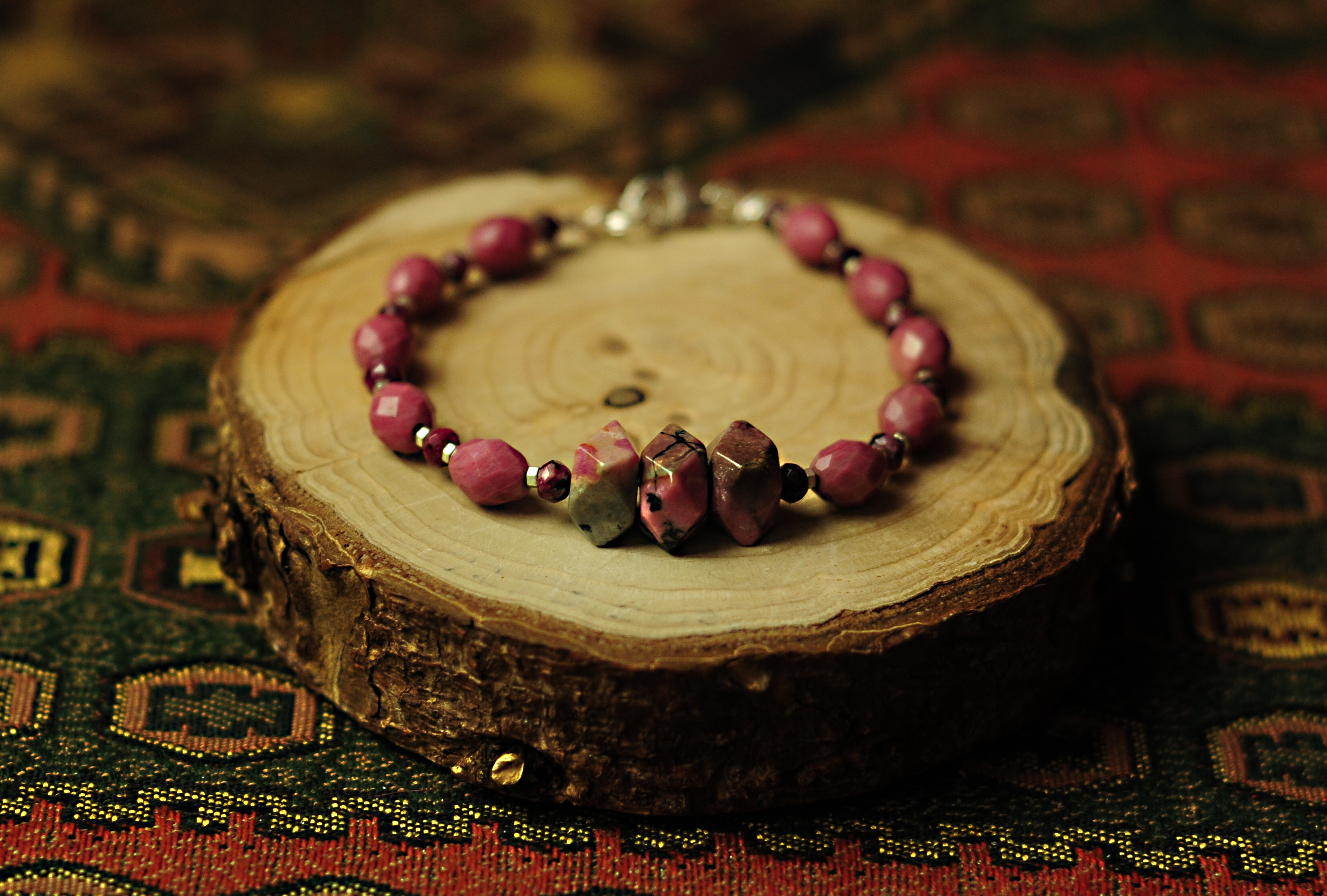 Bransoletka z rodonitem - nr kat. 398a