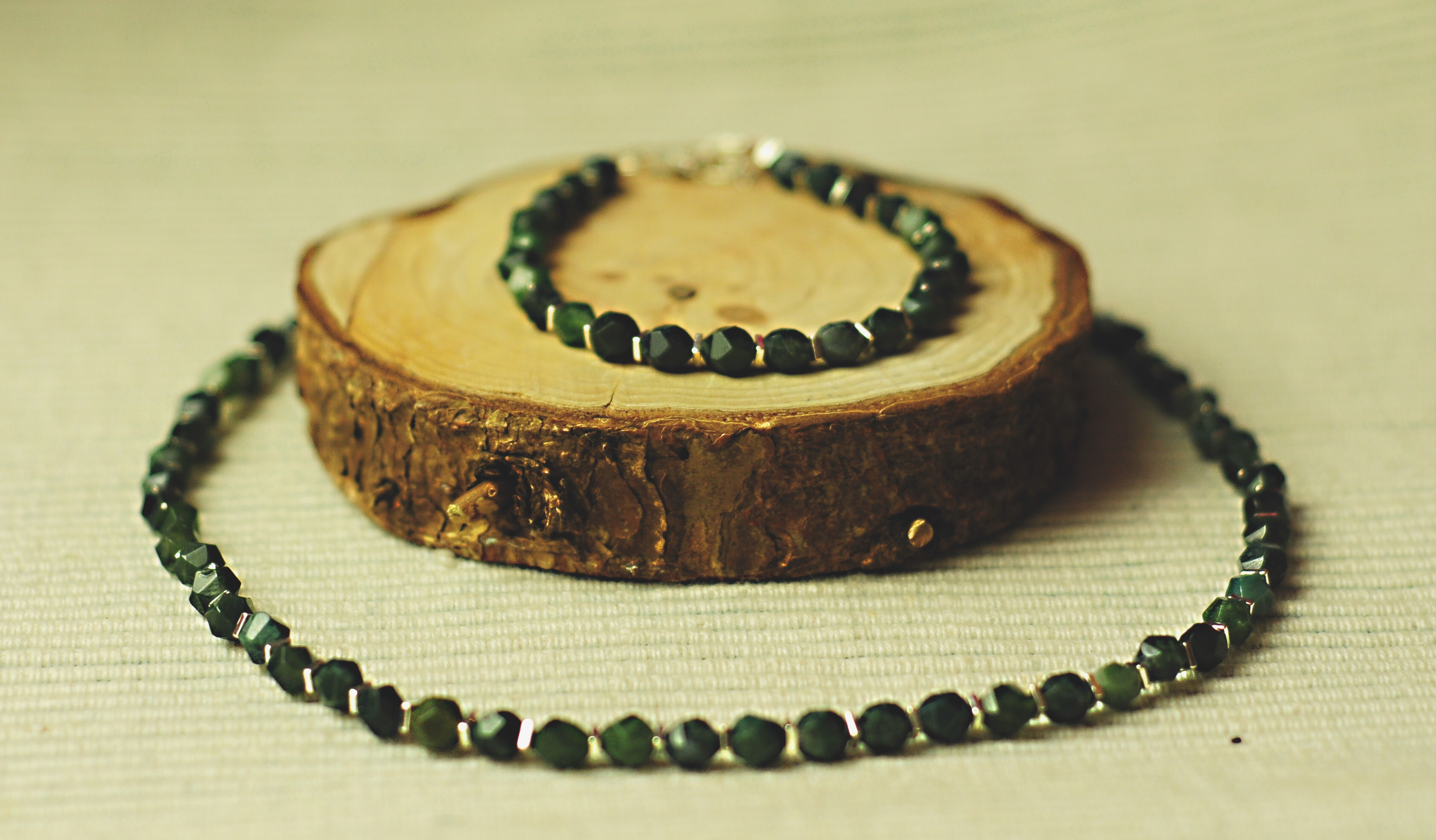 Naszyjnik i bransoletka z agatem - nr kat. 401 i 401a