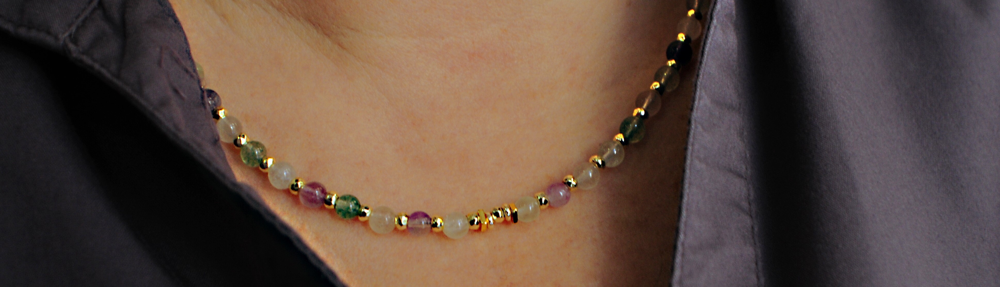 Naszyjnik z fluorytem - nr kat. 369