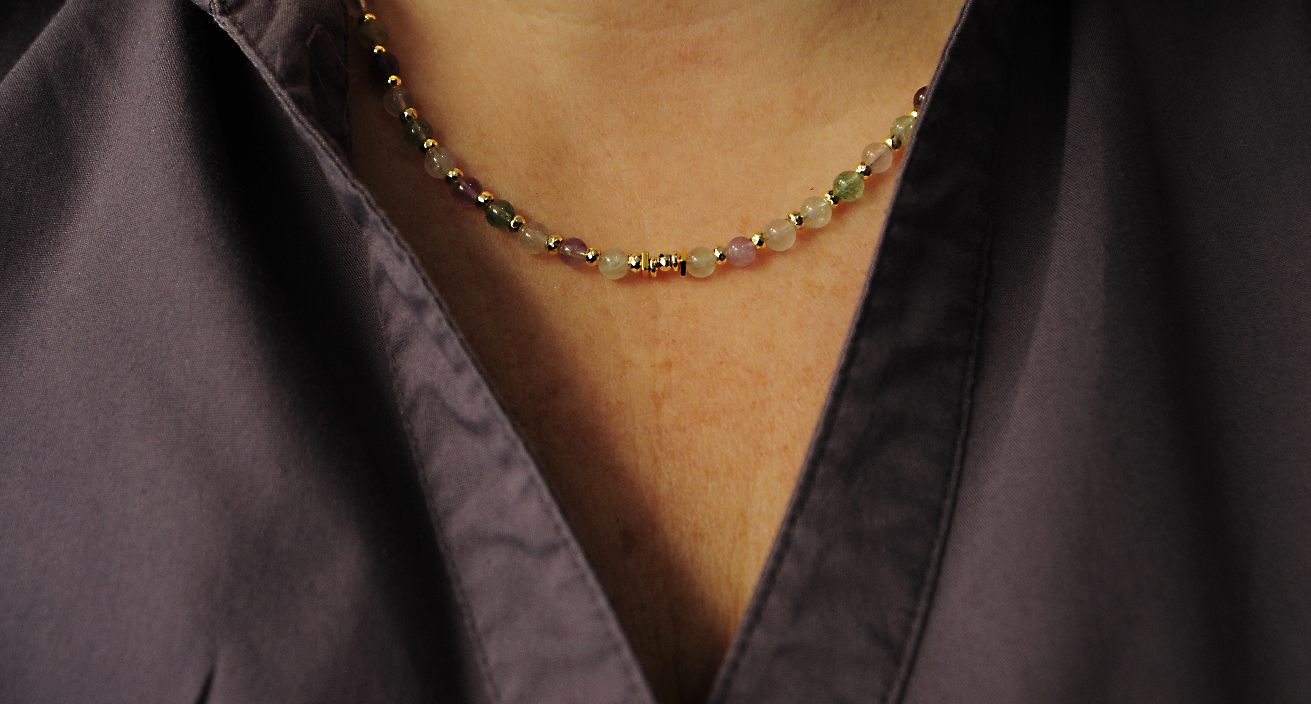 Naszyjnik z fluorytem - nr kat. 369