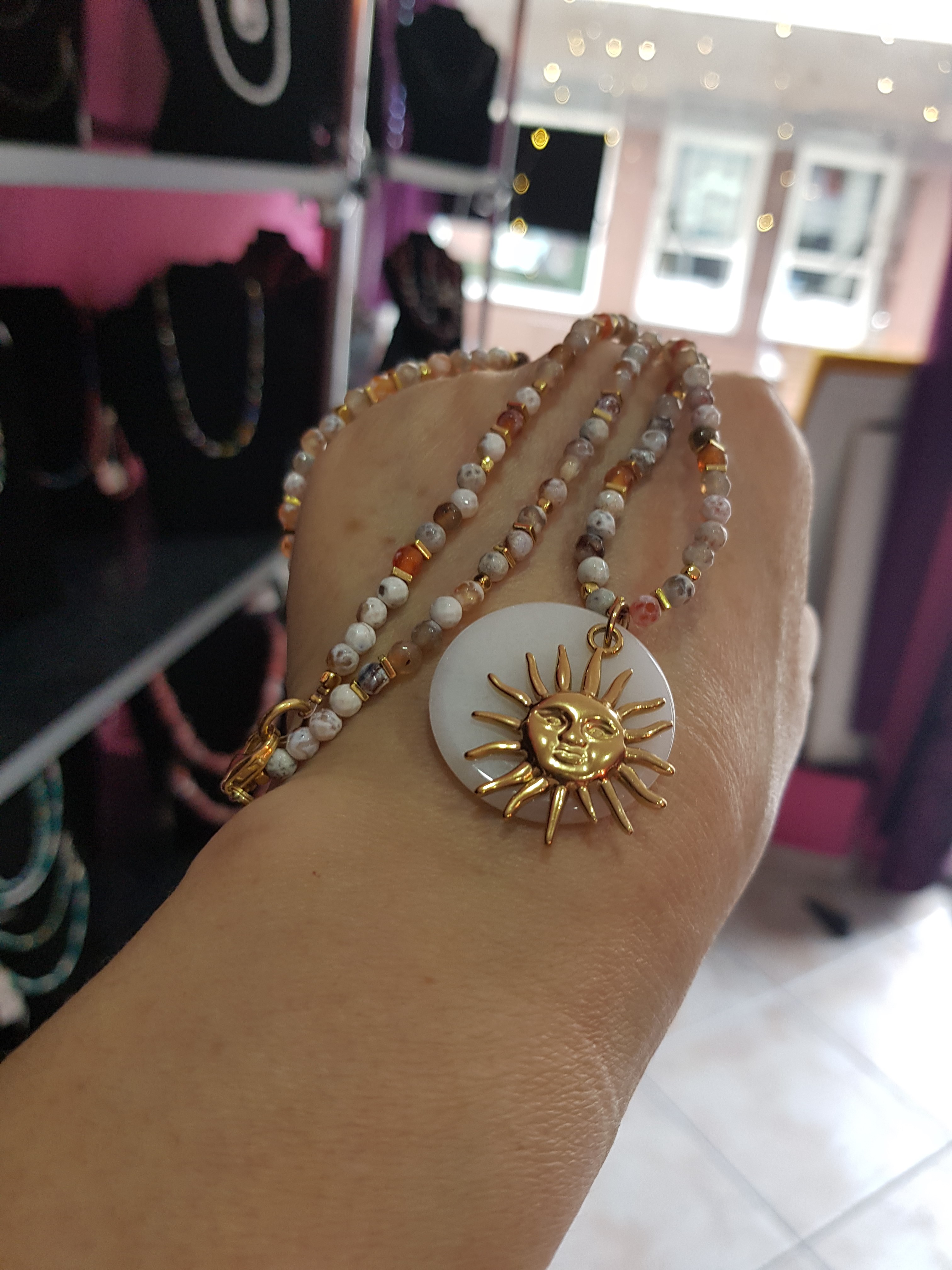 Naszyjnik z agatem - nr kat. 411