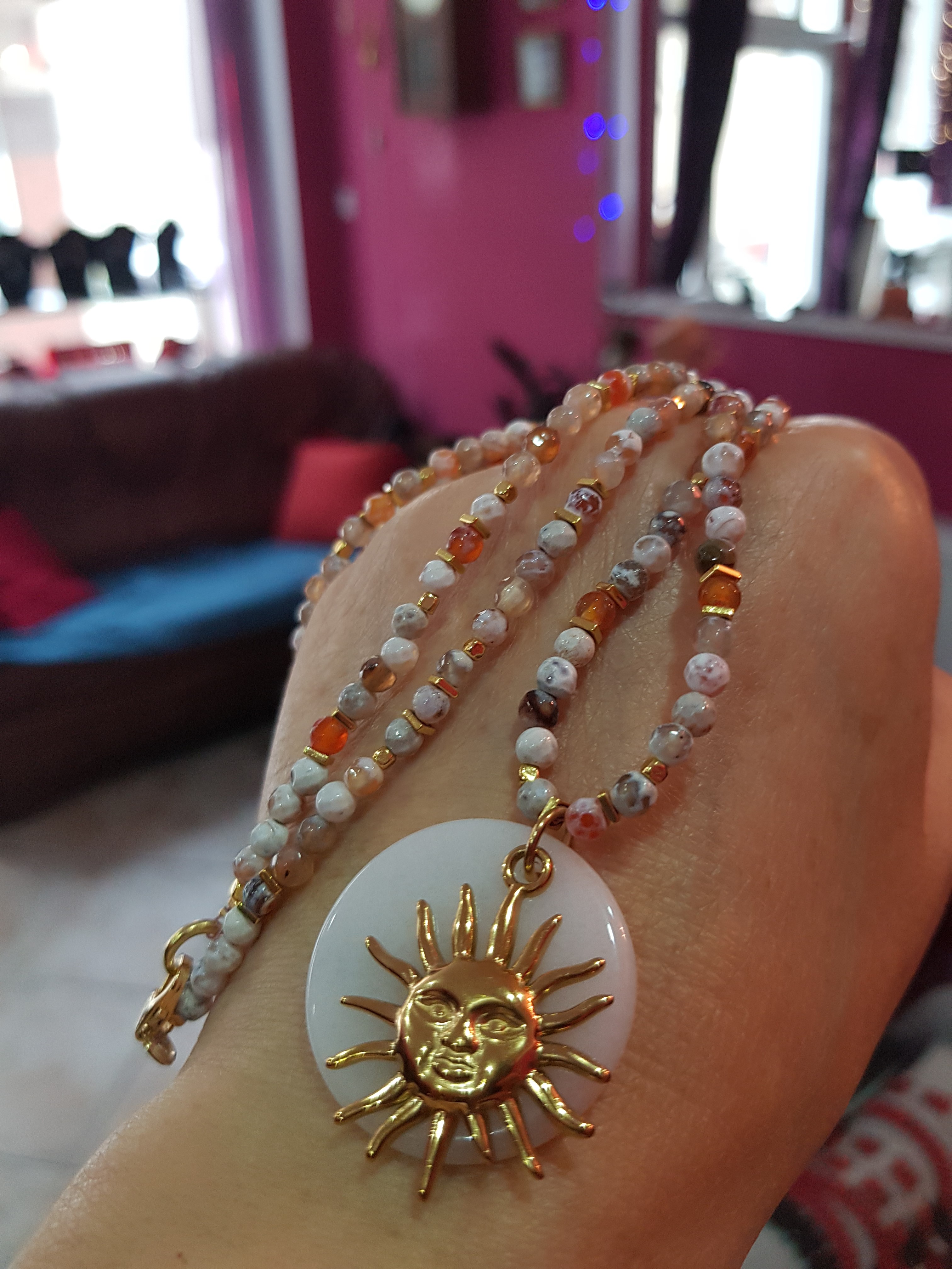 Naszyjnik z agatem - nr kat. 411