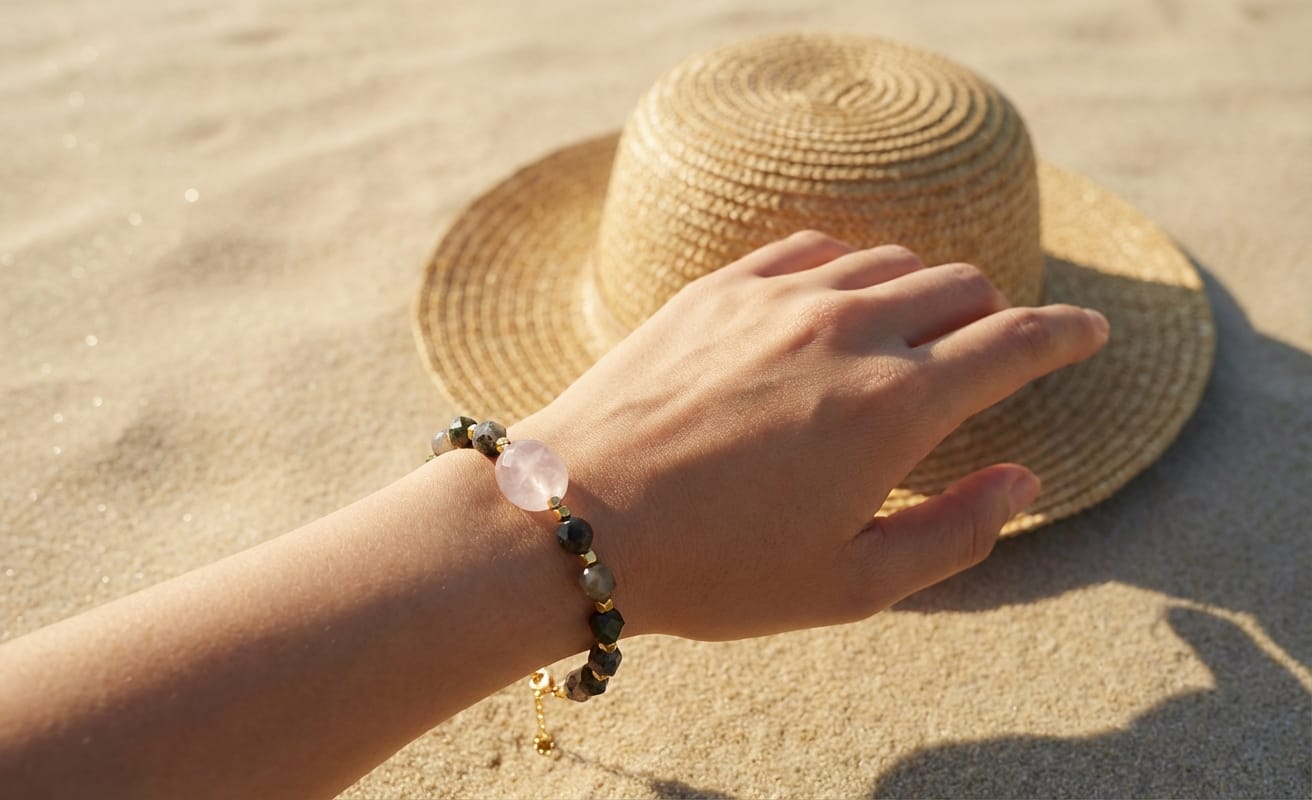 Naszyjnik i bransoletka z agatem - nr kat. 376 i 376a