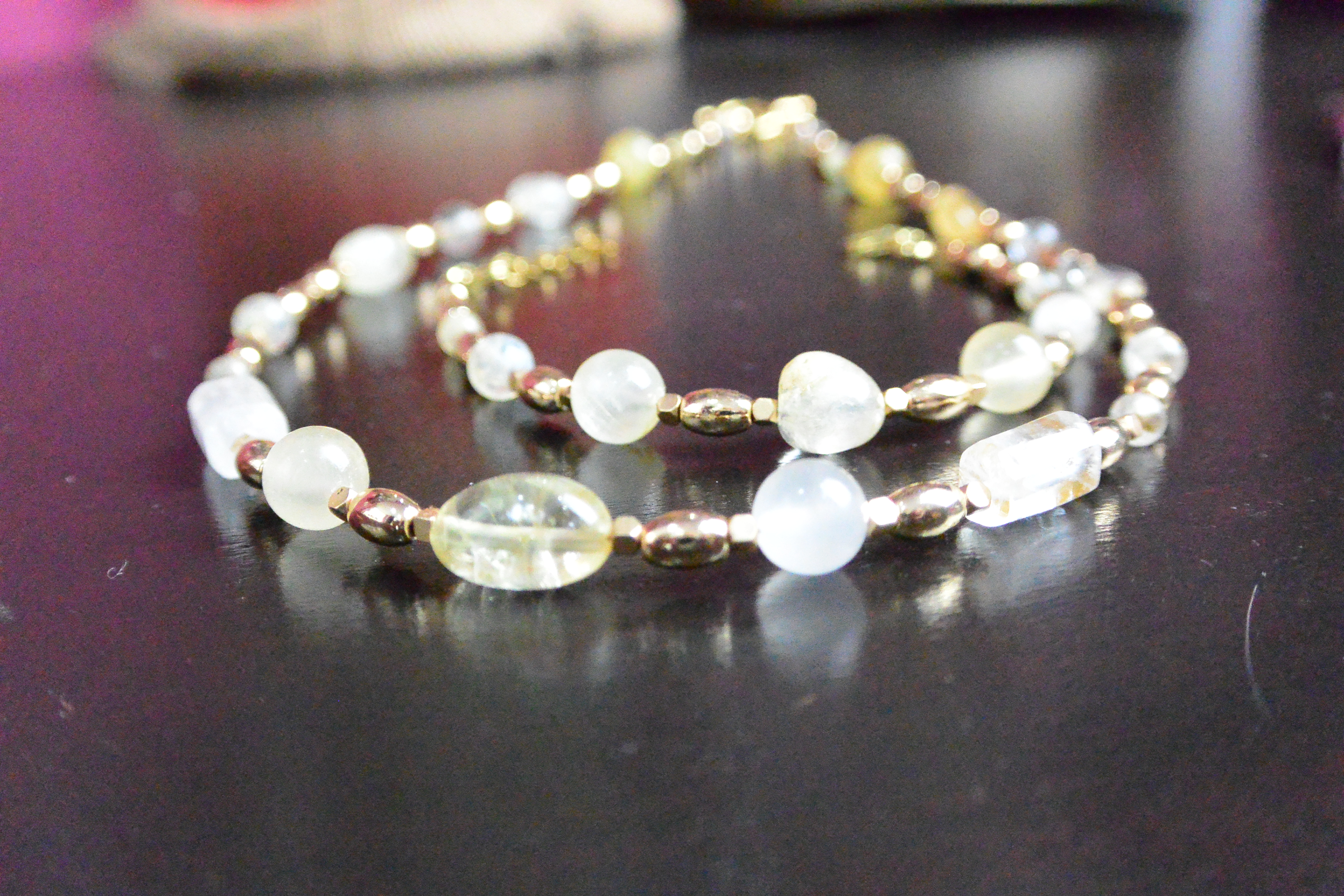 Naszyjnik i bransoletka z cytrynem - nr kat. 487 i 487a