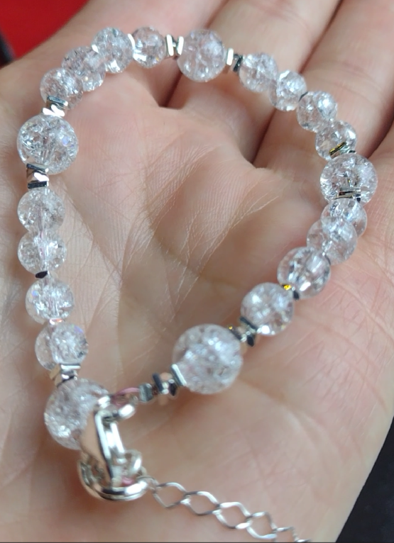 Bransoletka z kryształem górskim spękanym - nr kat. 477a