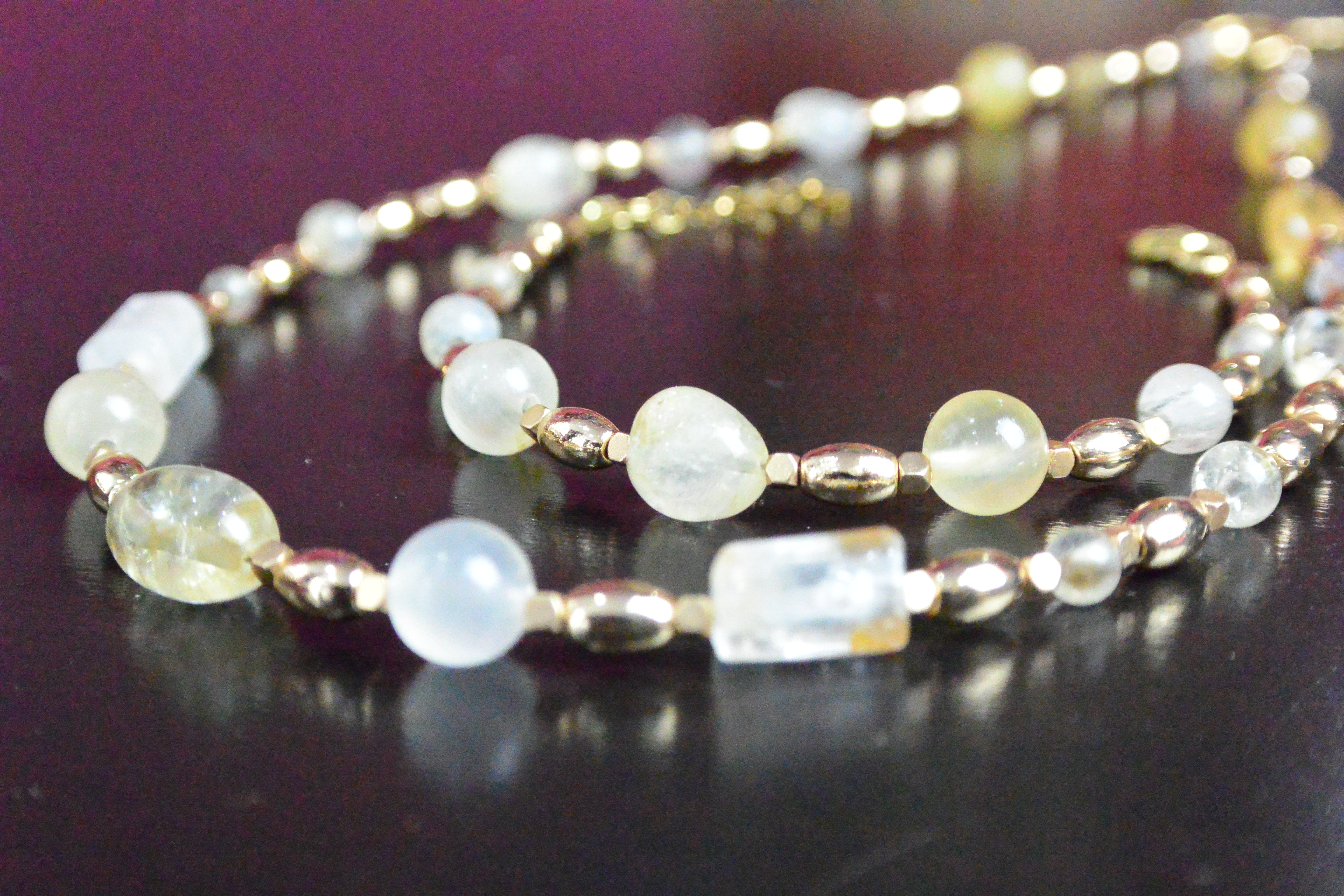 Naszyjnik i bransoletka z cytrynem - nr kat. 487 i 487a