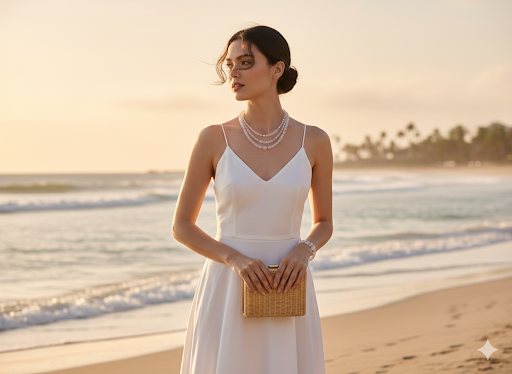 Naszyjnik i bransoletka z kryształem górskim, kolekcja ślubna - nr kat. 387 i 387a