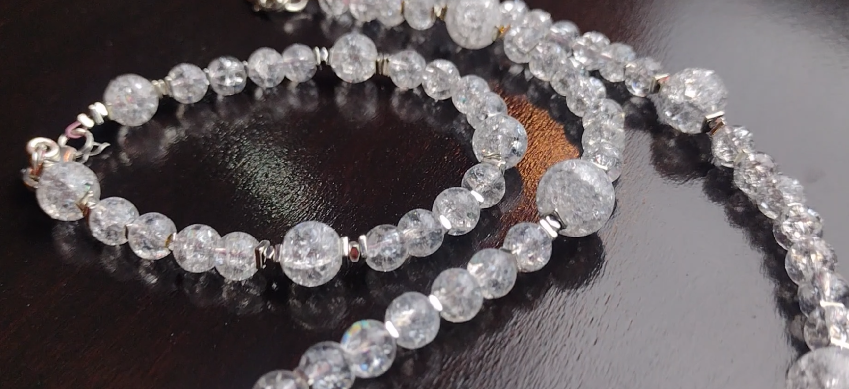 Naszyjnik z kryształem górskim spękanym - nr kat. 477