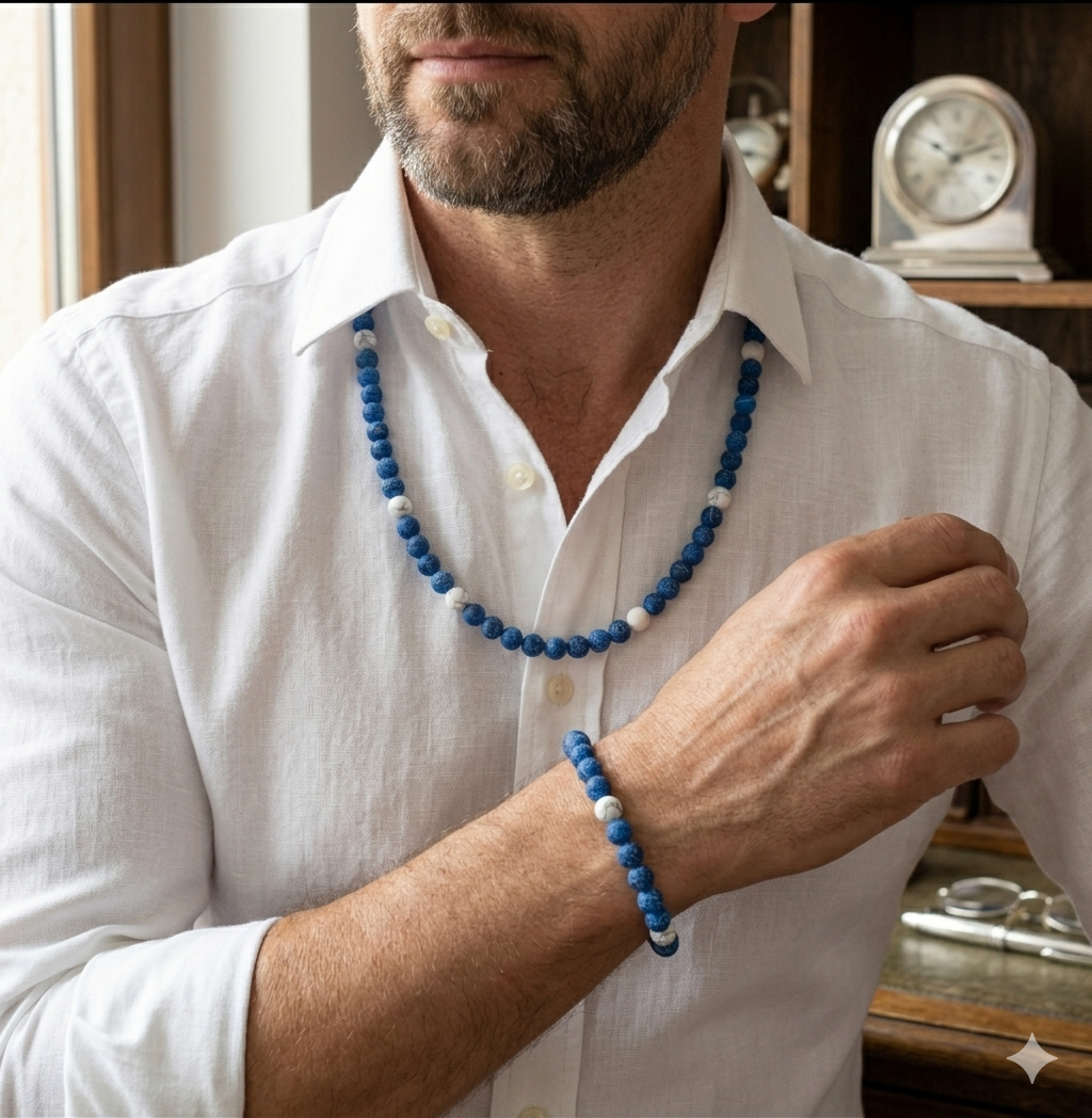 Naszyjnik i bransoletka z agatem - nr kat. 405 i 405a