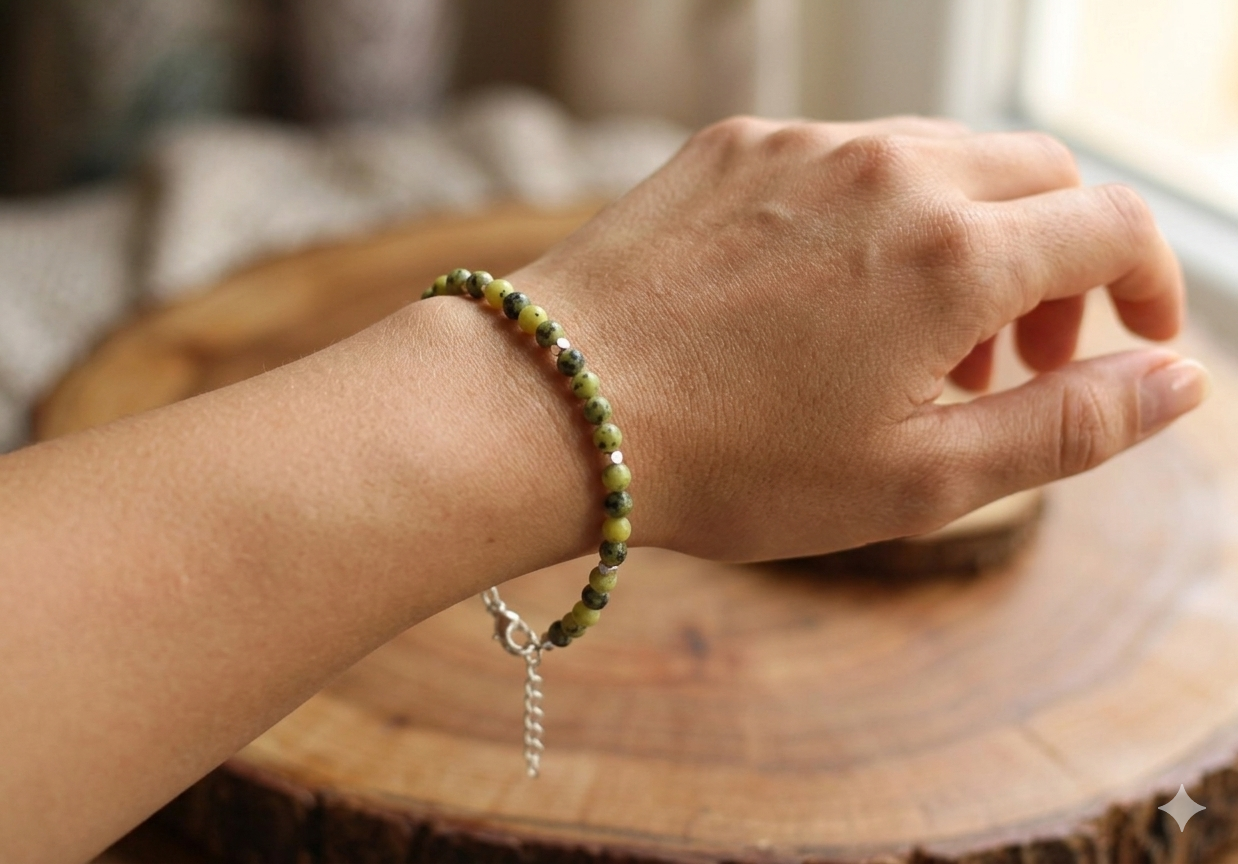 Bransoletka z turkusem żółtym - 468a