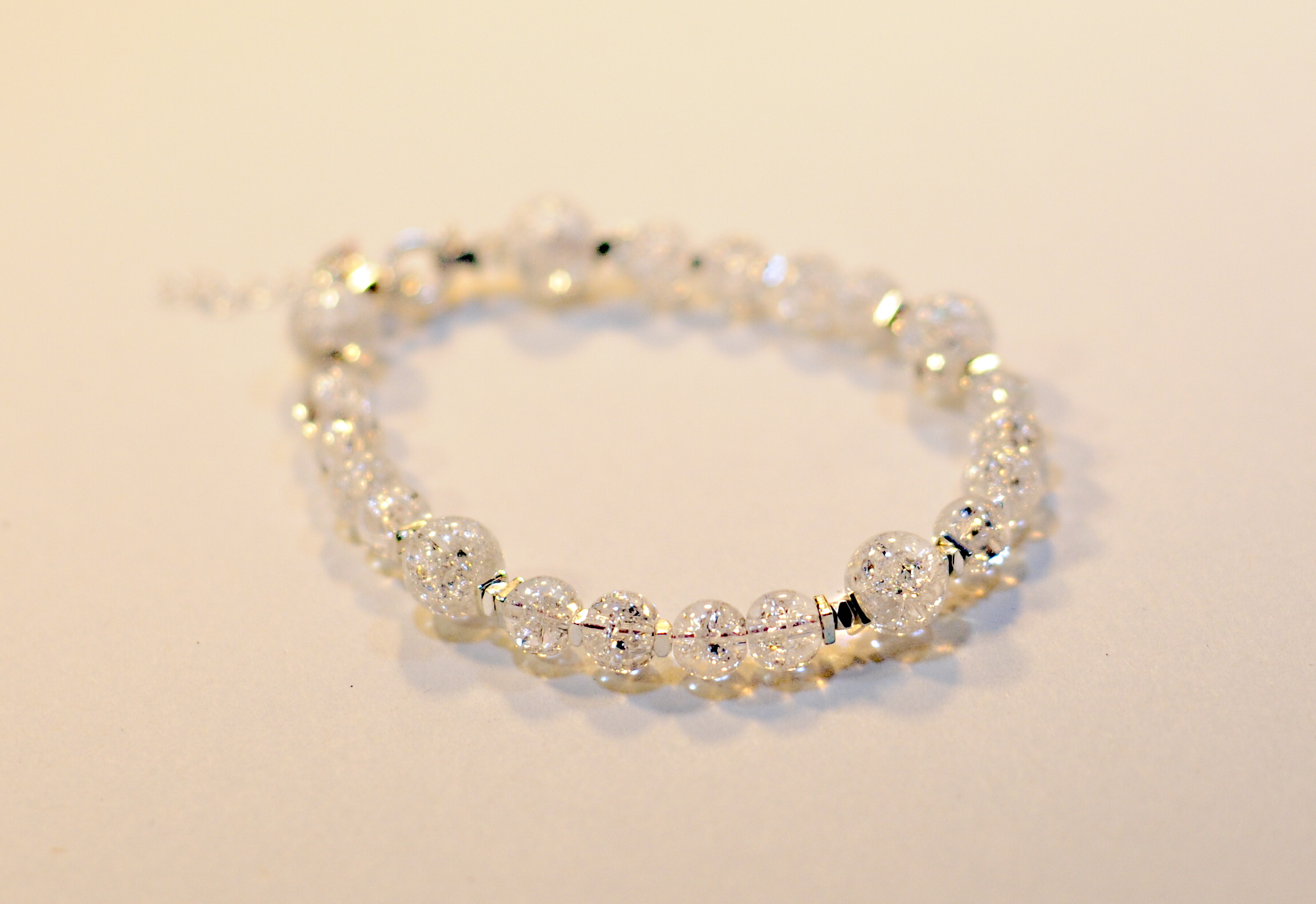 Bransoletka z kryształem górskim spękanym - nr kat. 477a