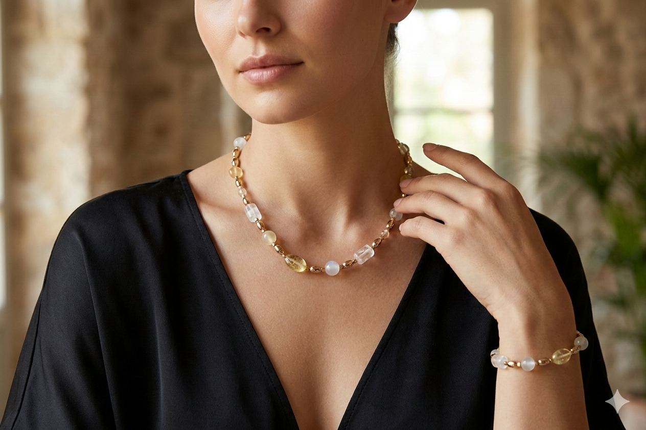 Naszyjnik z cytrynem nr kat. 487