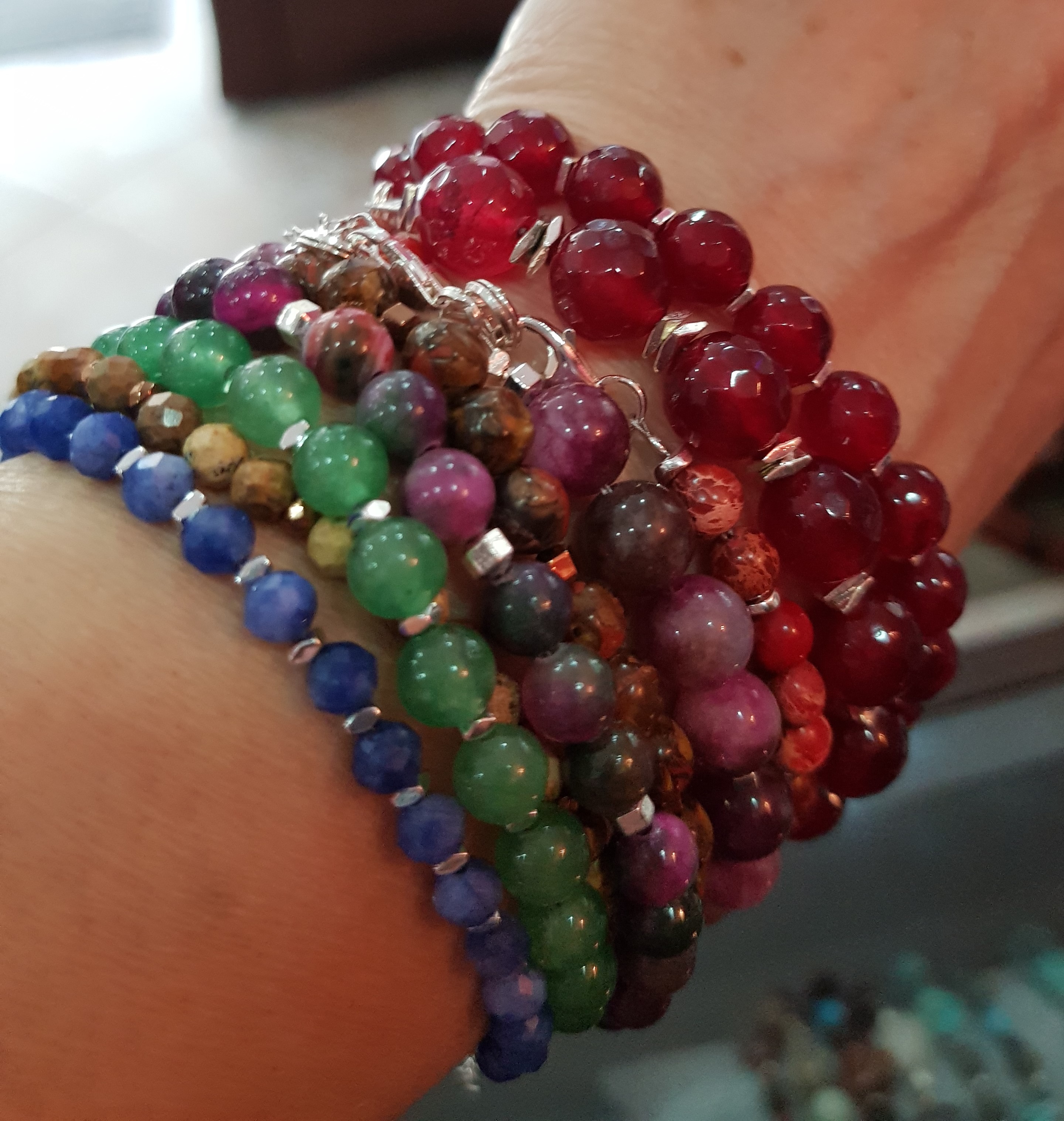 Naszyjnik i bransoletka z chalcedonem - nr kat. 417 i 417a