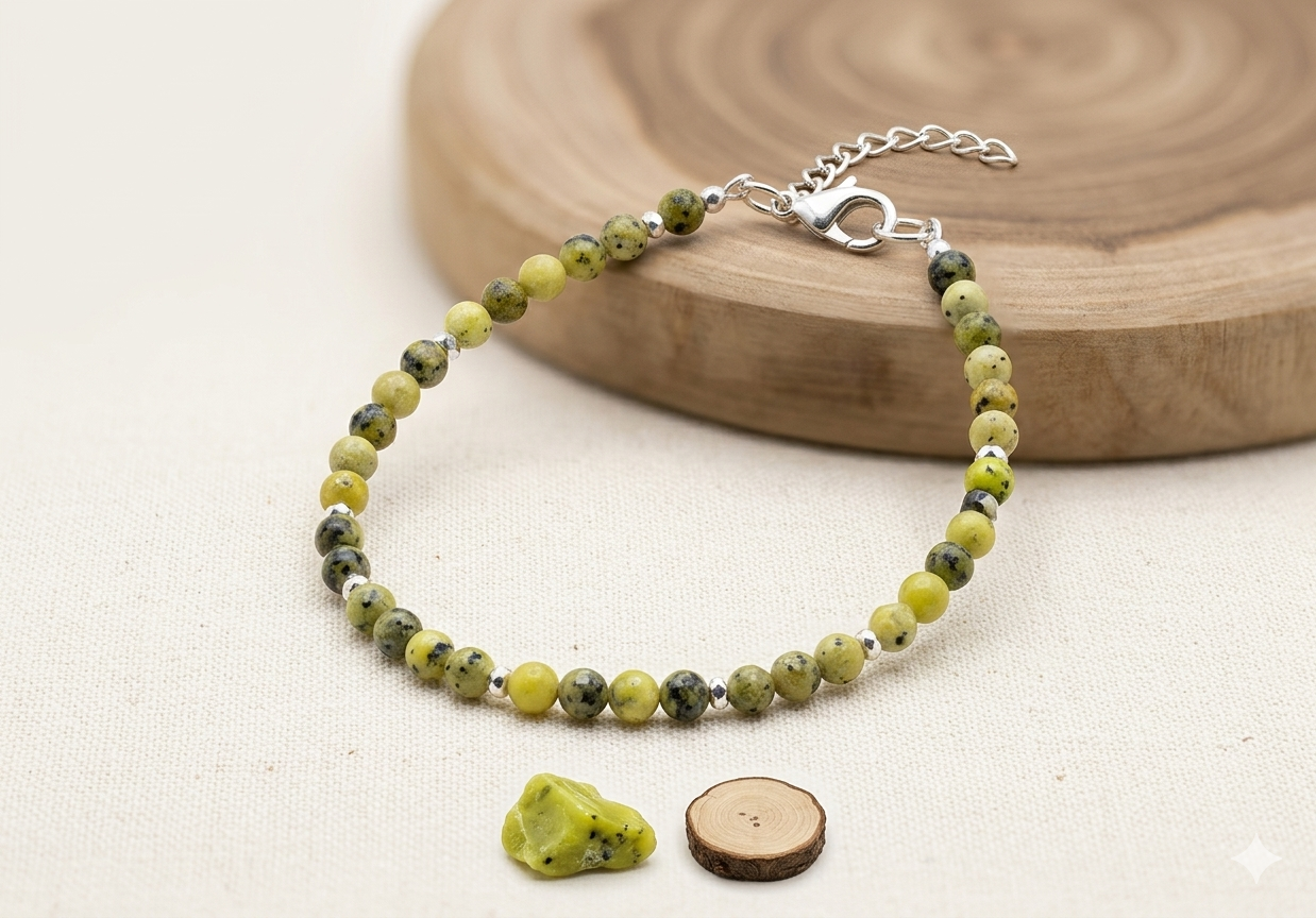 Bransoletka z turkusem żółtym - 468a