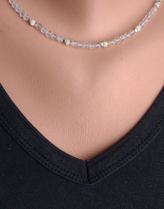 Naszyjnik z kryształem górskim  - nr kat. 387