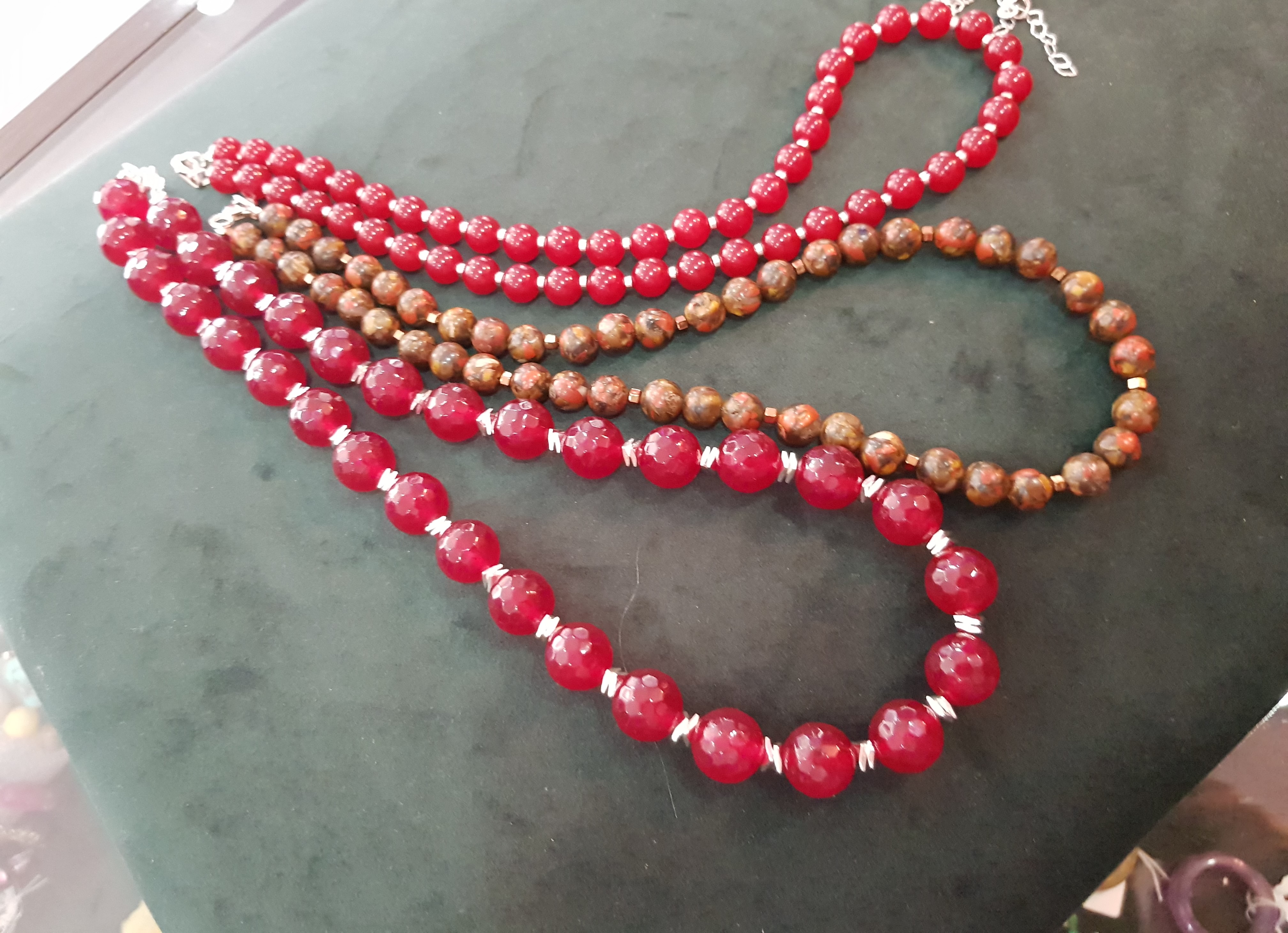 Naszyjnik i bransoletka z chalcedonem - nr kat. 417 i 417a