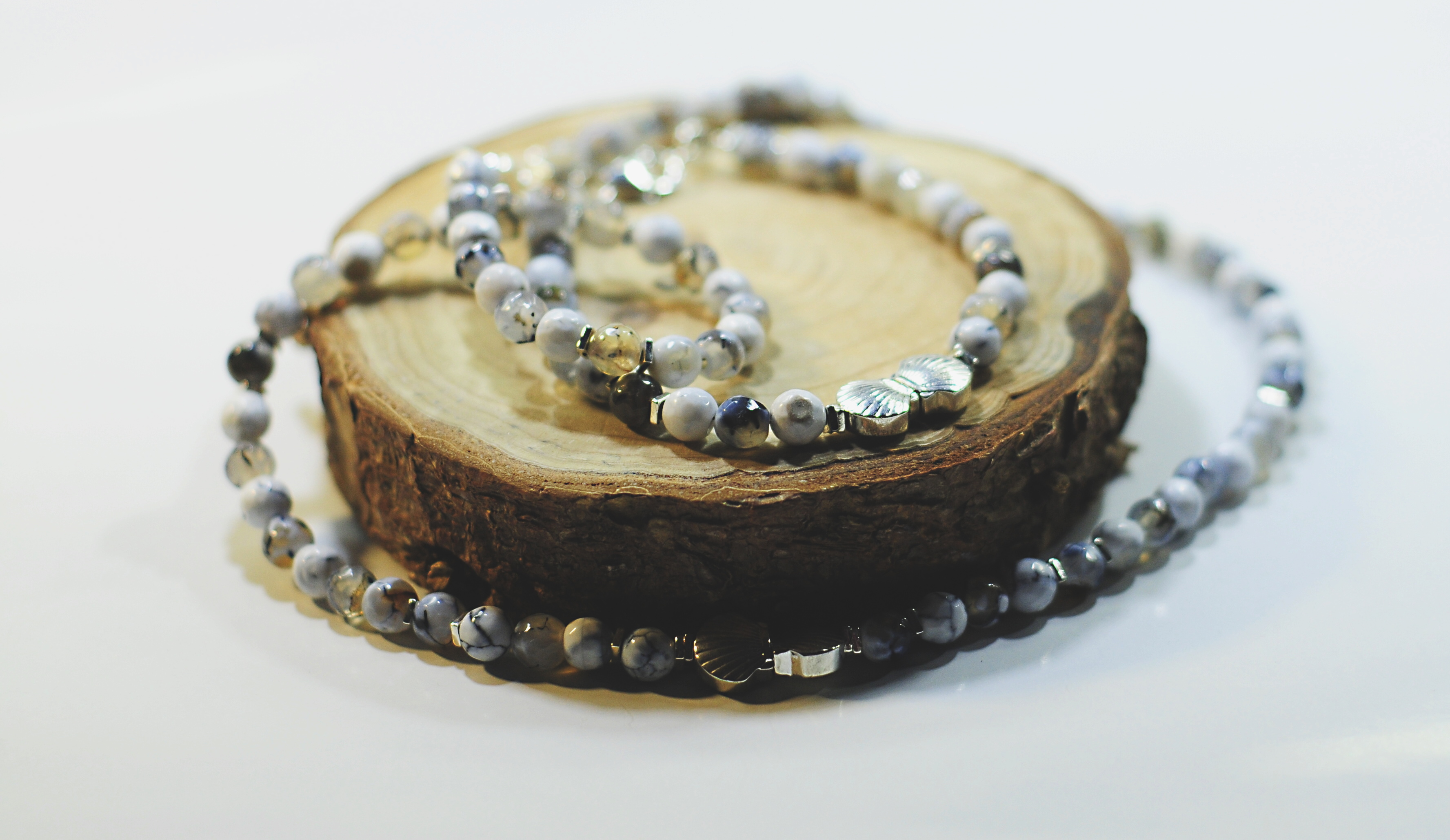 Naszyjnik i bransoletka z agatem - nr kat. 424 i 424a