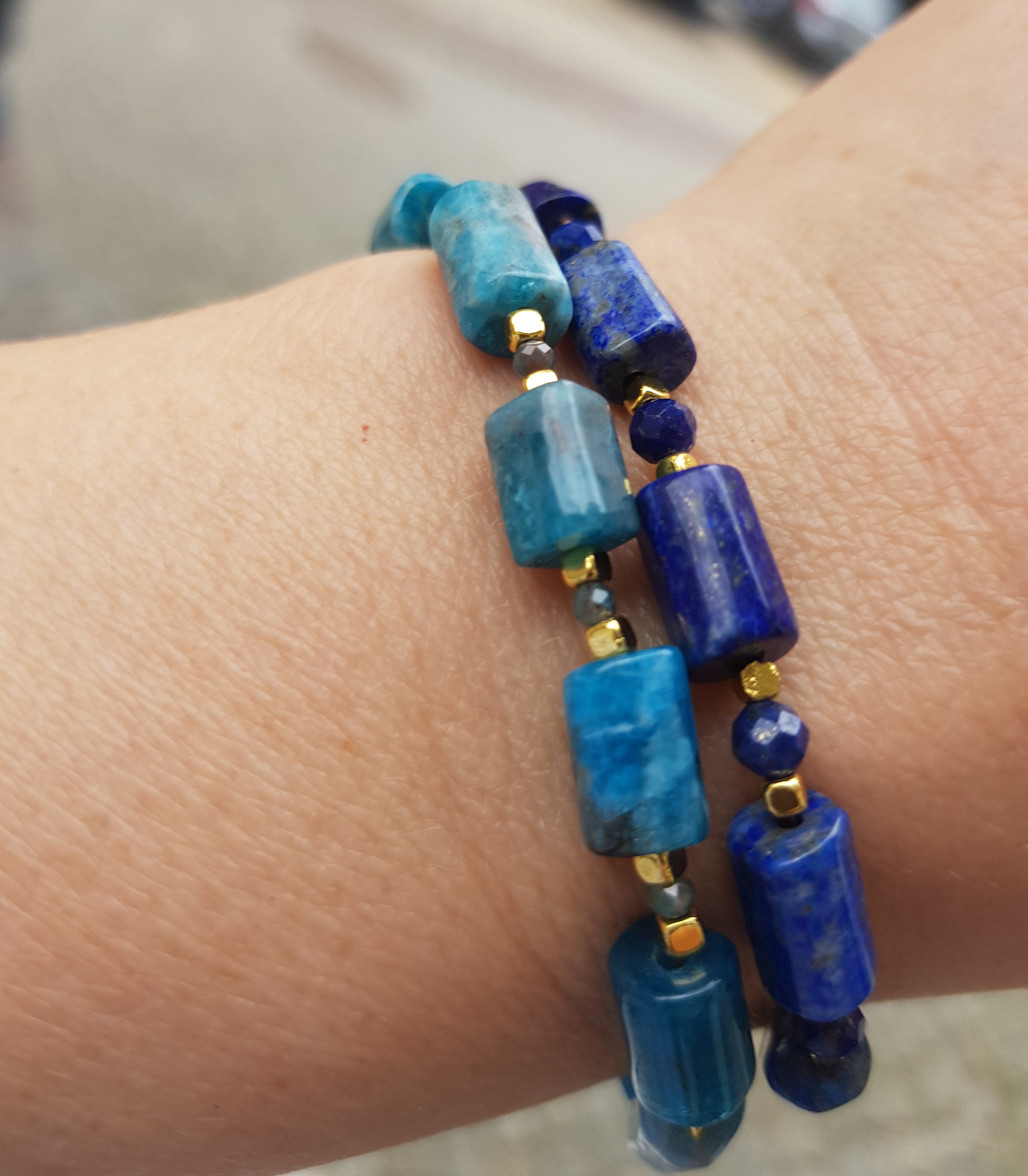 Bransoletka z lapis lazuli - nr kat. 415a