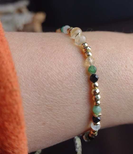 Bransoletka z awenturynem, cytrynem, turmalinem - nr kat. 475a