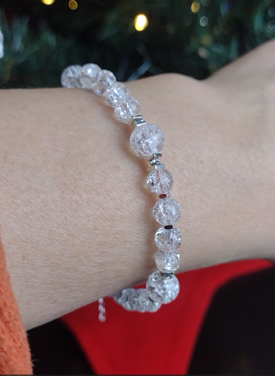 Bransoletka z kryształem górskim spękanym - nr kat. 477a