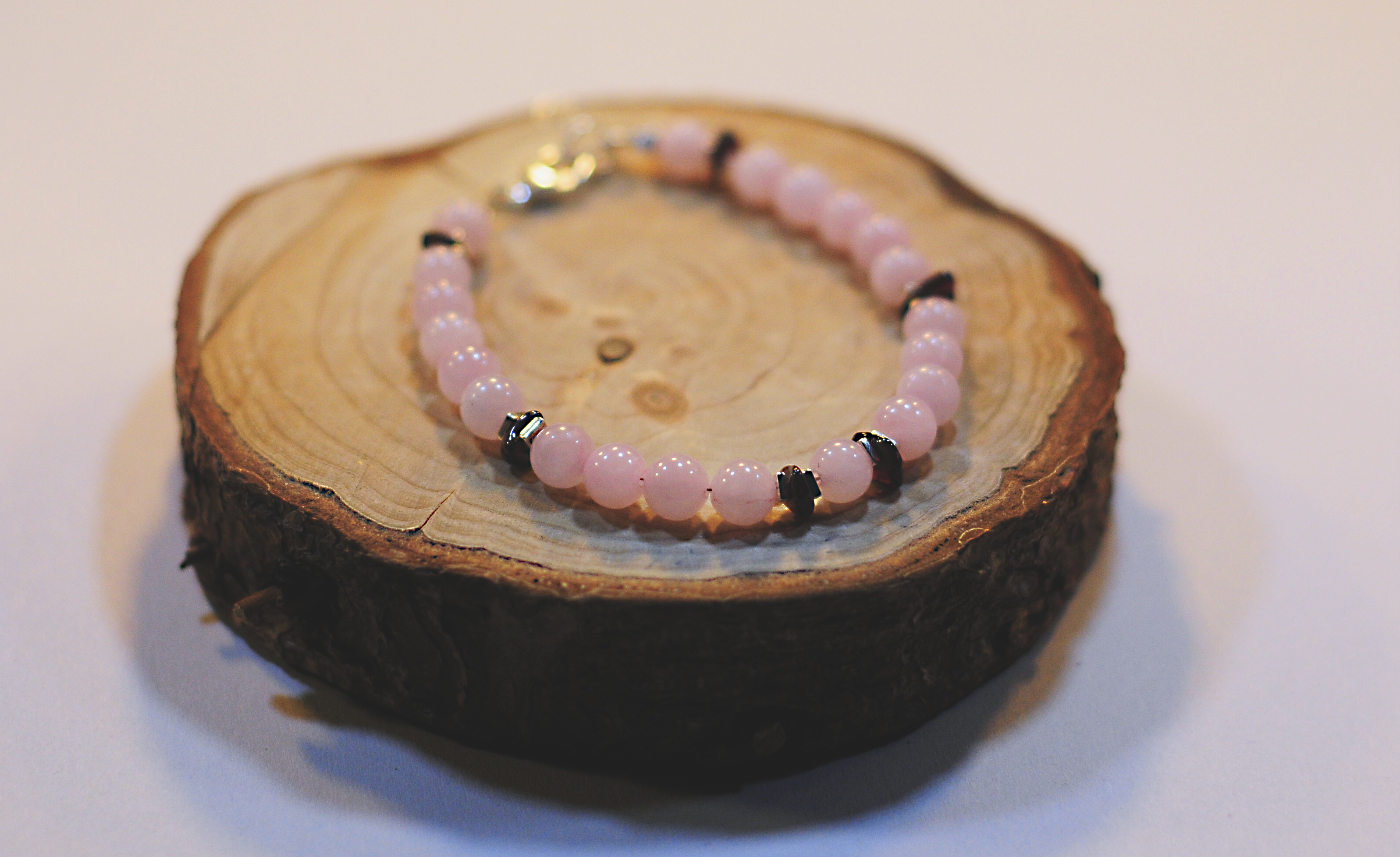 Bransoletka z kwarcem różowym - nr kat. 466a