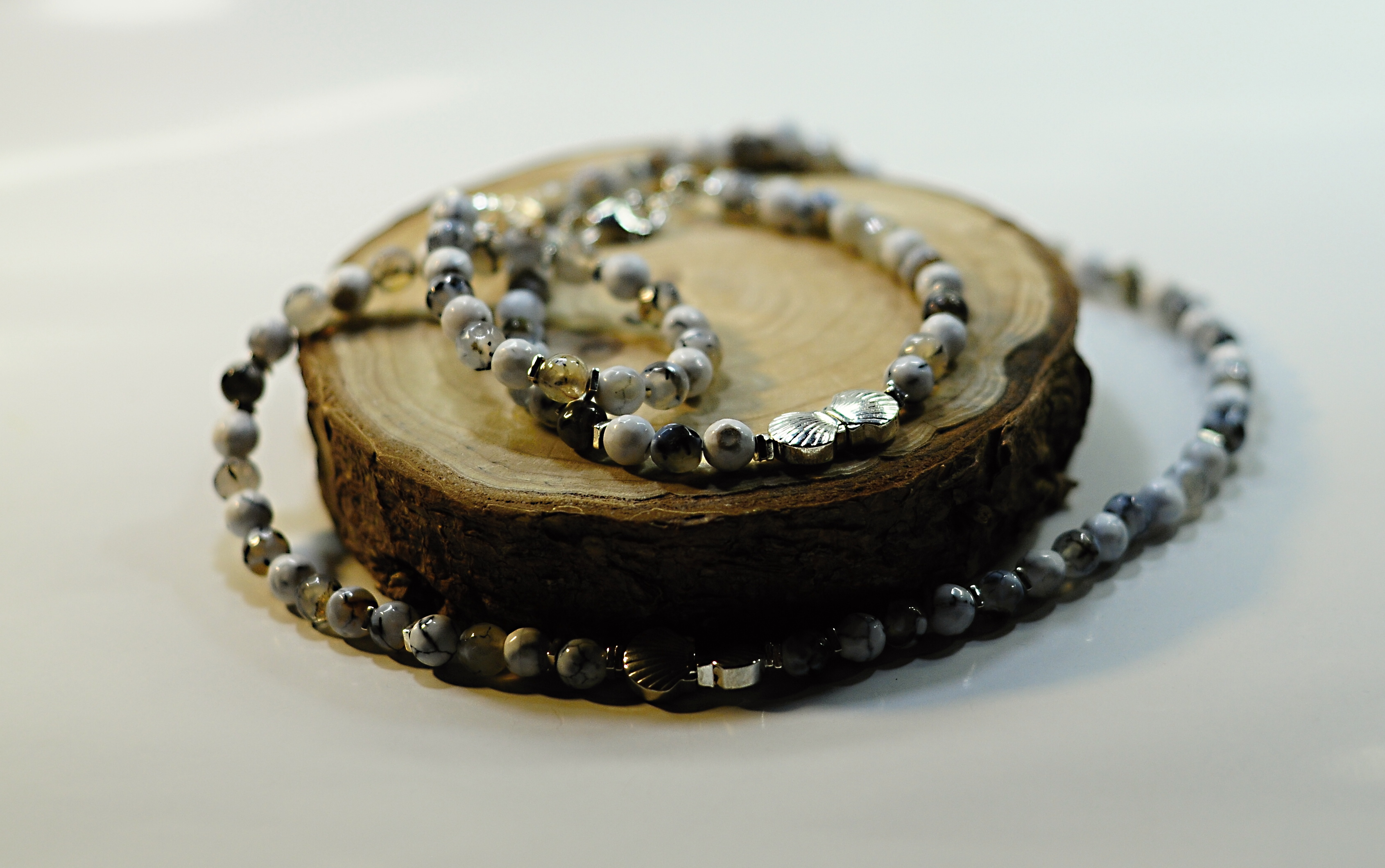 Naszyjnik i bransoletka z agatem - nr kat. 424 i 424a