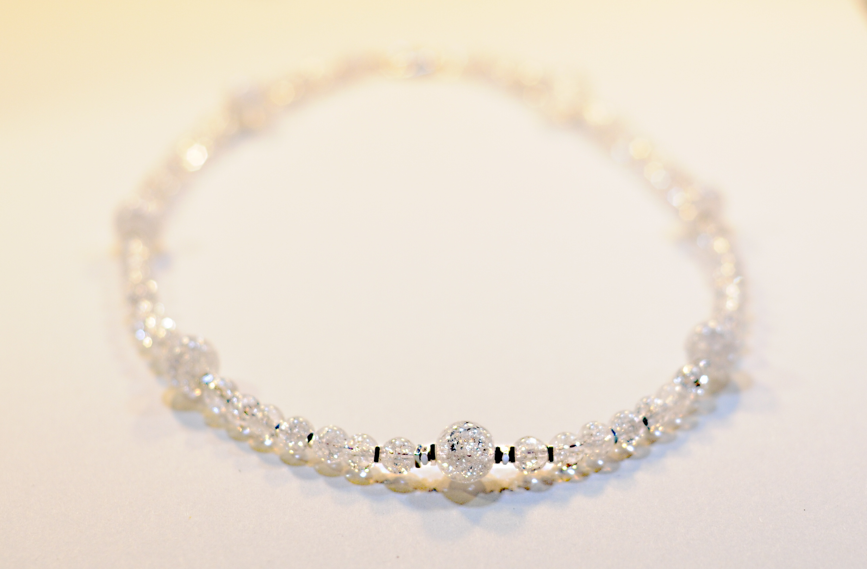 Naszyjnik z kryształem górskim spękanym - nr kat. 477