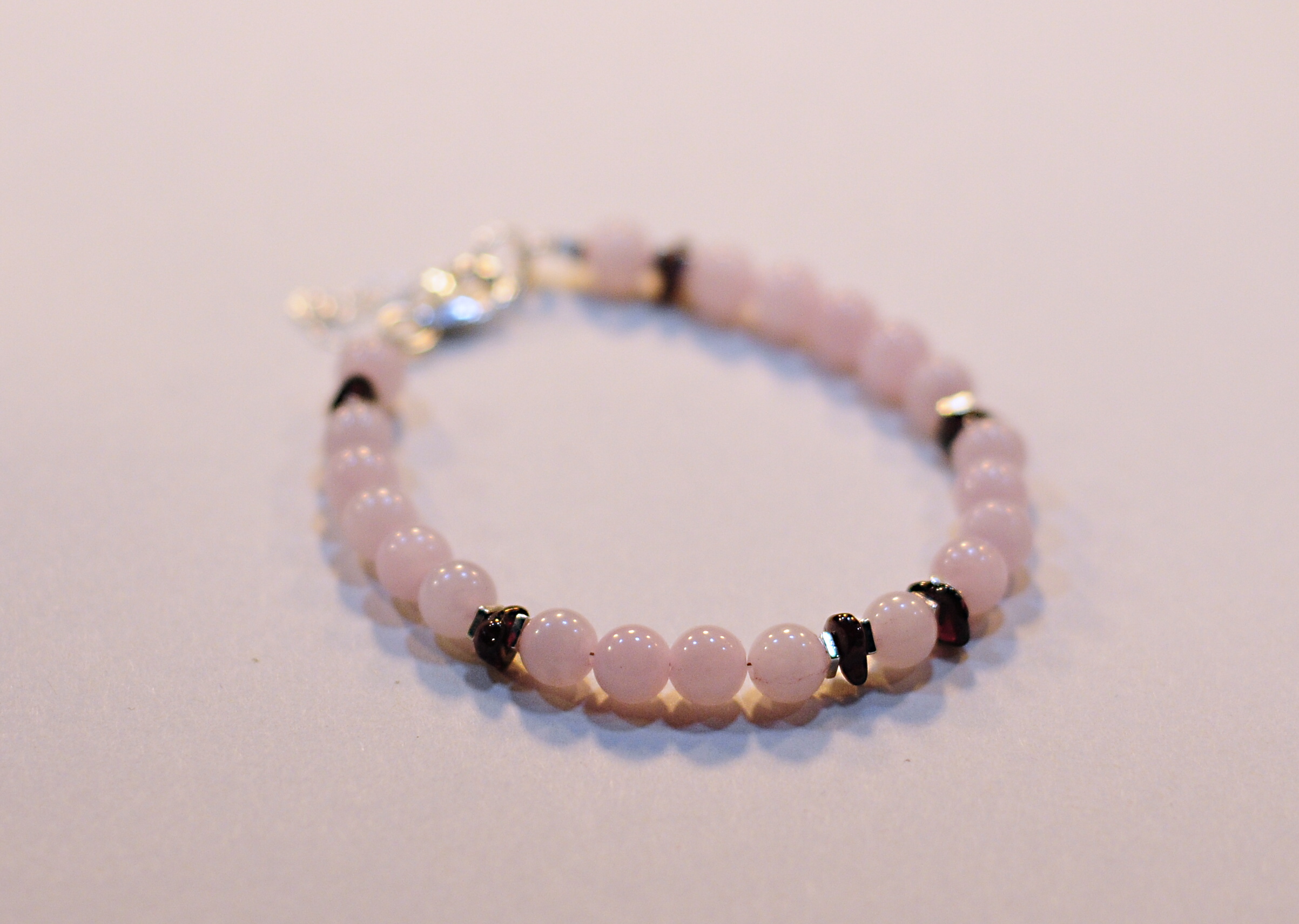 Naszyjnik i bransoletka z kwarcem różowym - nr kat. 466 i 466a