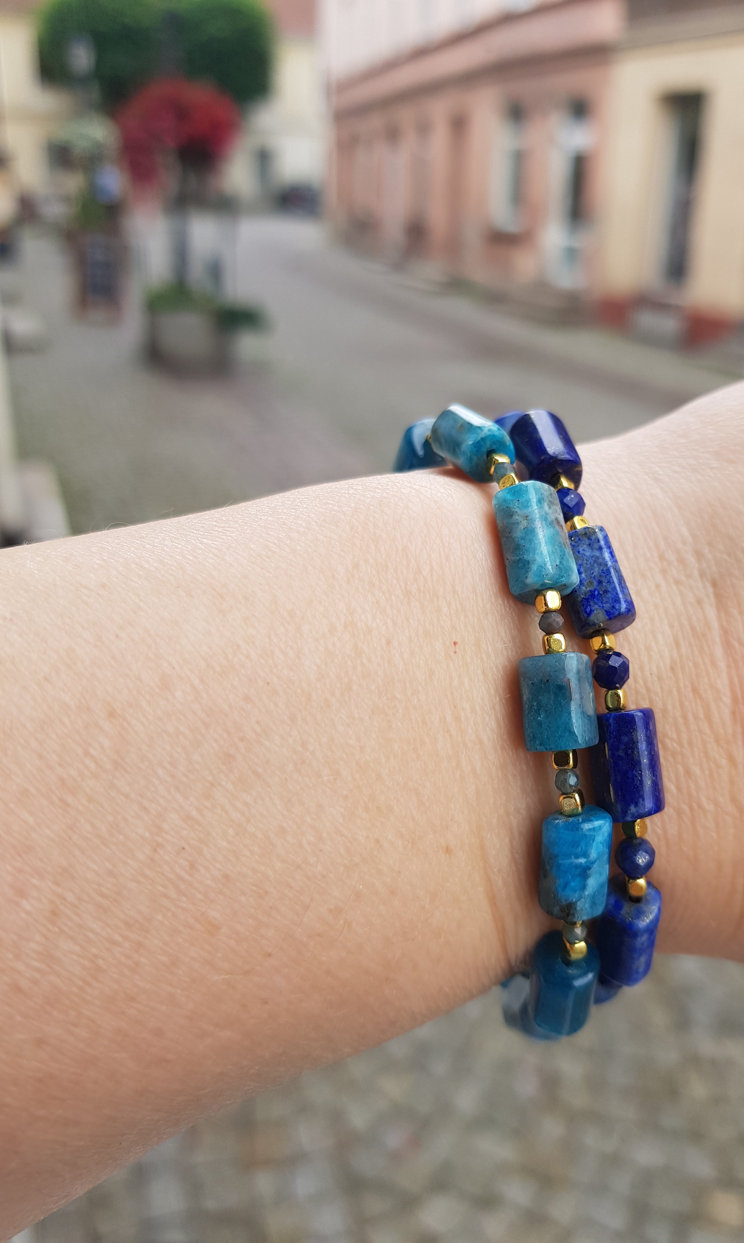 Bransoletka z lapis lazuli - nr kat. 415a