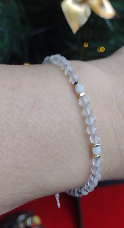 Bransoletka z kryształem górskim  - nr kat. 387a