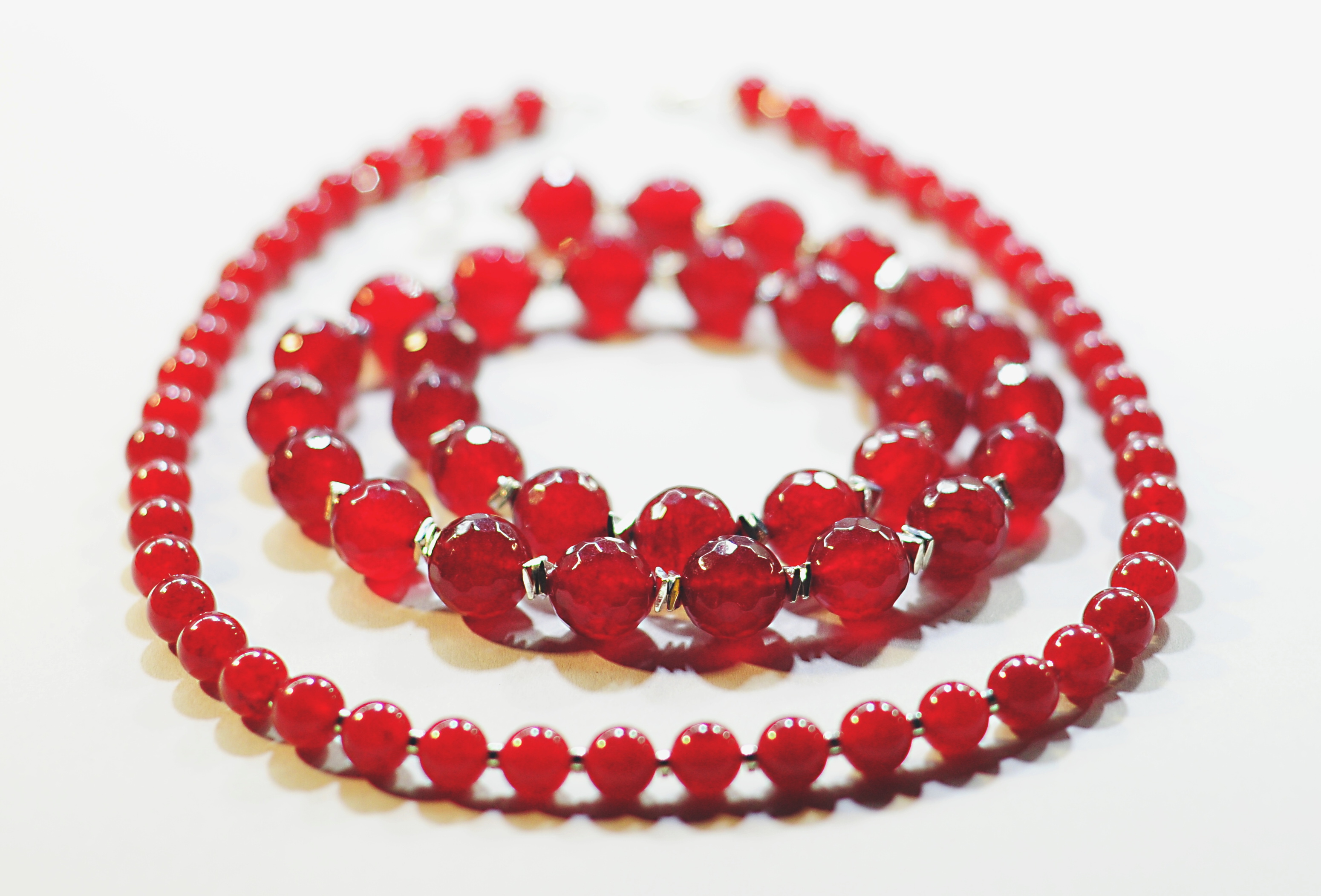 Naszyjnik i bransoletka z chalcedonem - nr kat. 417 i 417a