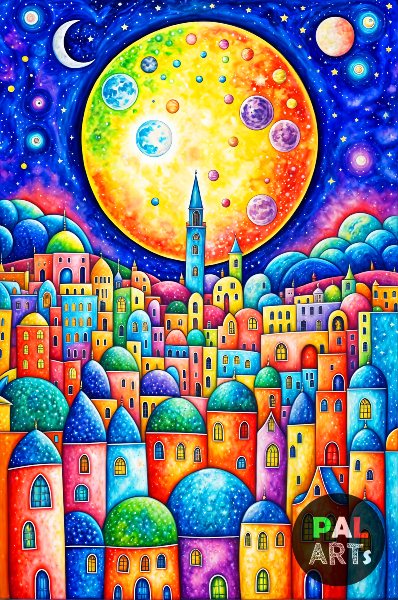Bethlehem Colorful Cityscape II