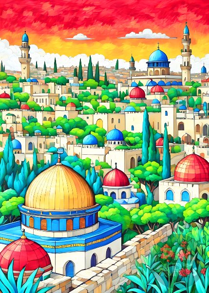 Colorful Jerusalem City VII