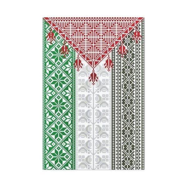 Palestinian Map with Embroidery Design I