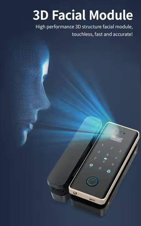 Smart Digital Glass Lock with Face ID