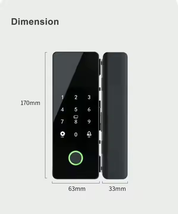 Smart Digital Glass Lock with Finger Print