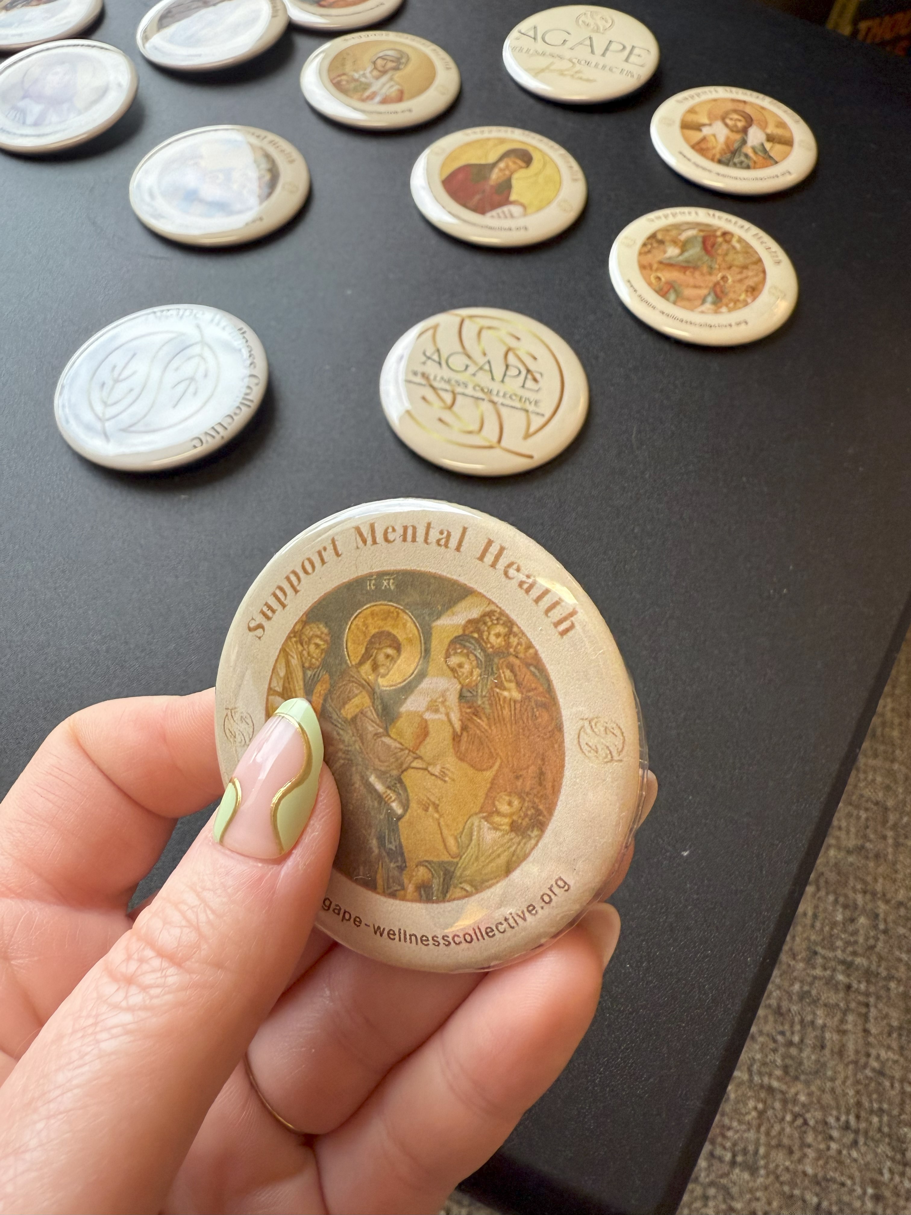 Support Mental Health Icon Buttons & Magnets