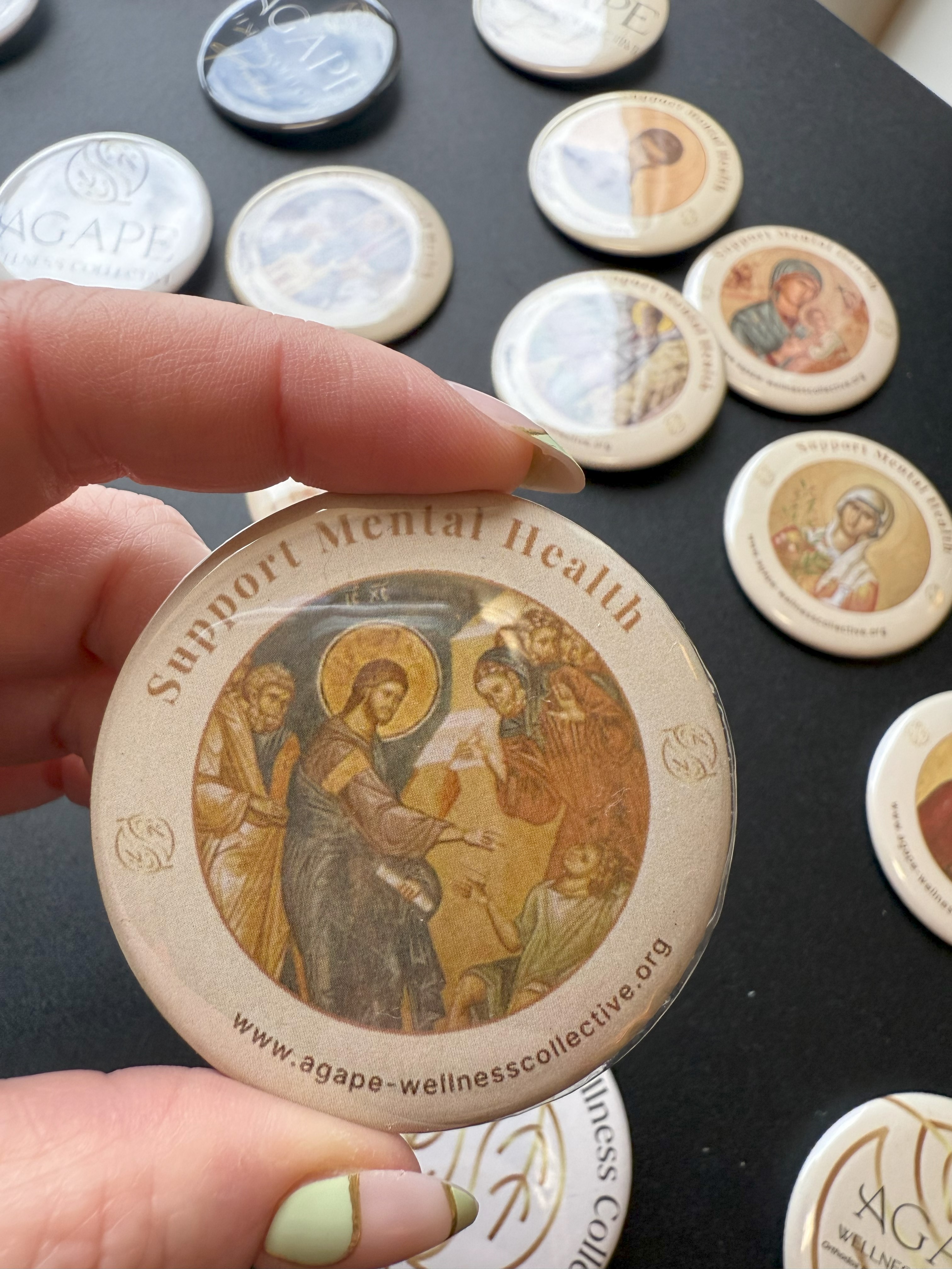 Support Mental Health Icon Buttons & Magnets