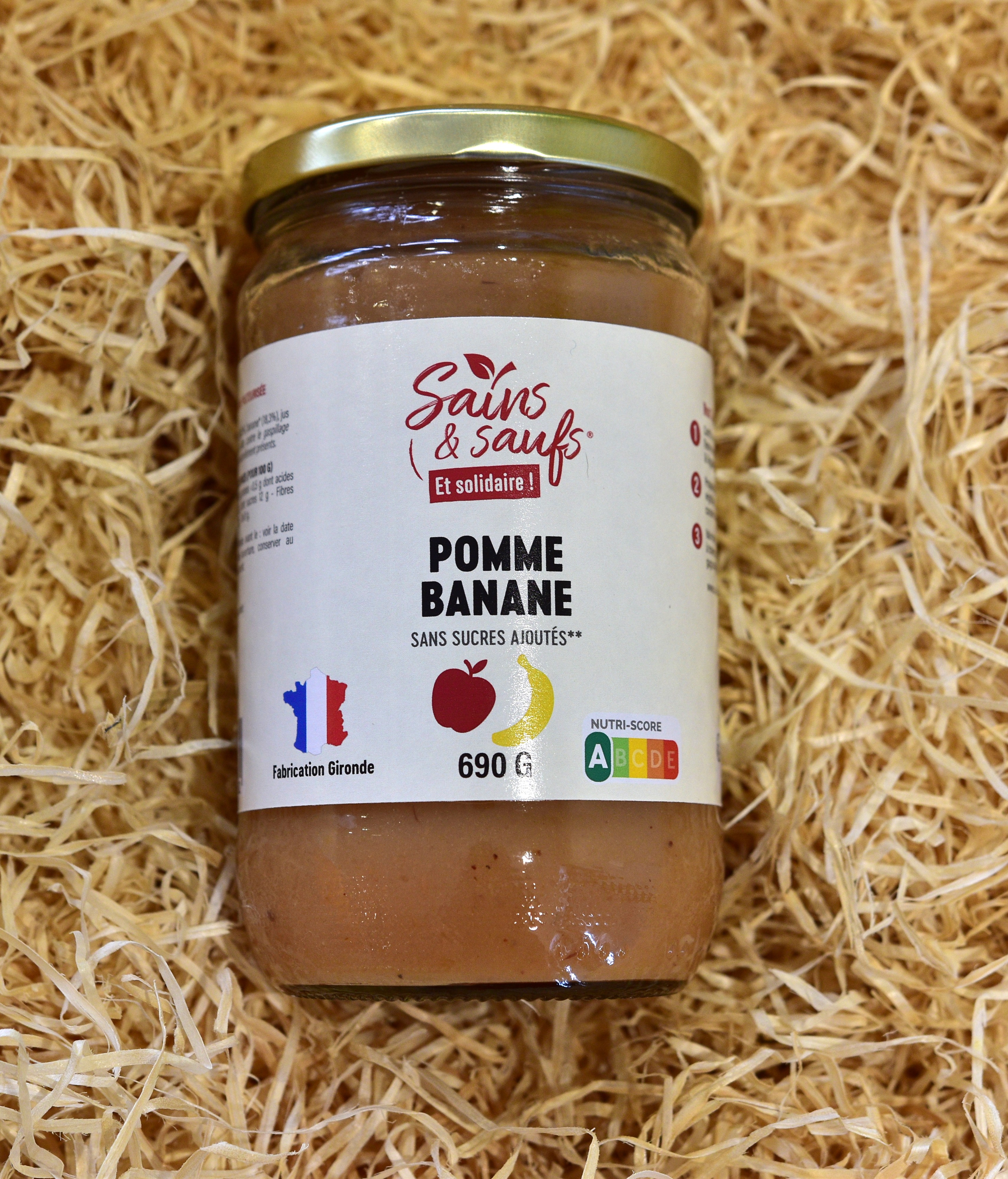 Purée de pommes bananes